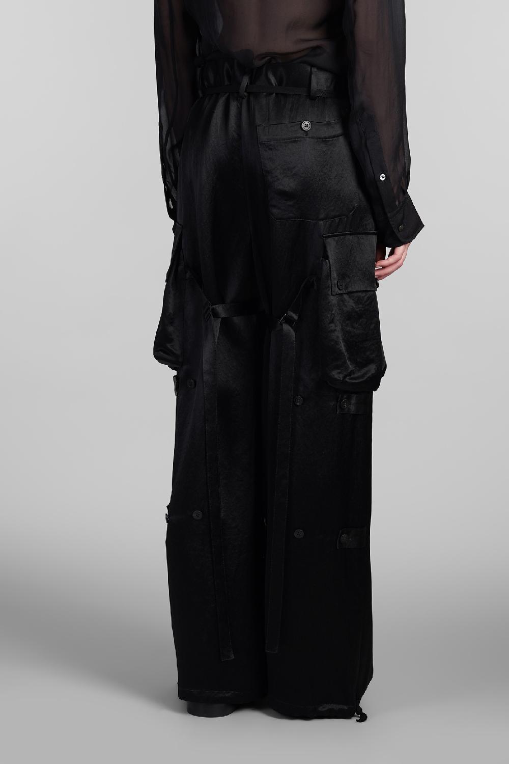 Deliberti Ann Demeulemeester Pantalone lare in acetato nero cod. 409443 - Deliberti The Luxury Shopping Affare Del Giorno