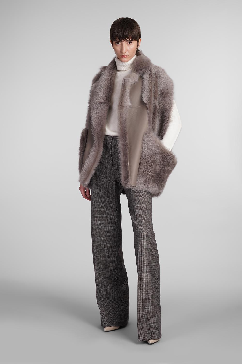 Deliberti Blancha Pelliccia in pelle taupe cod. 407903 - Deliberti The Luxury Shopping Only for today