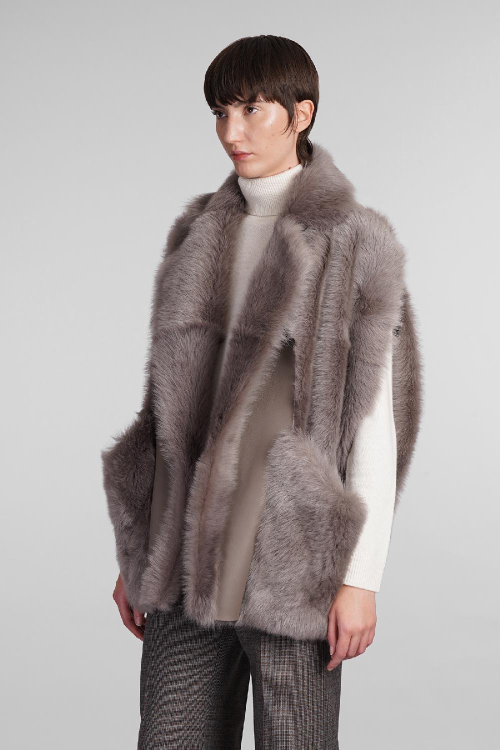 Deliberti Blancha Pelliccia in pelle taupe cod. 407903 - Deliberti The Luxury Shopping Only for today