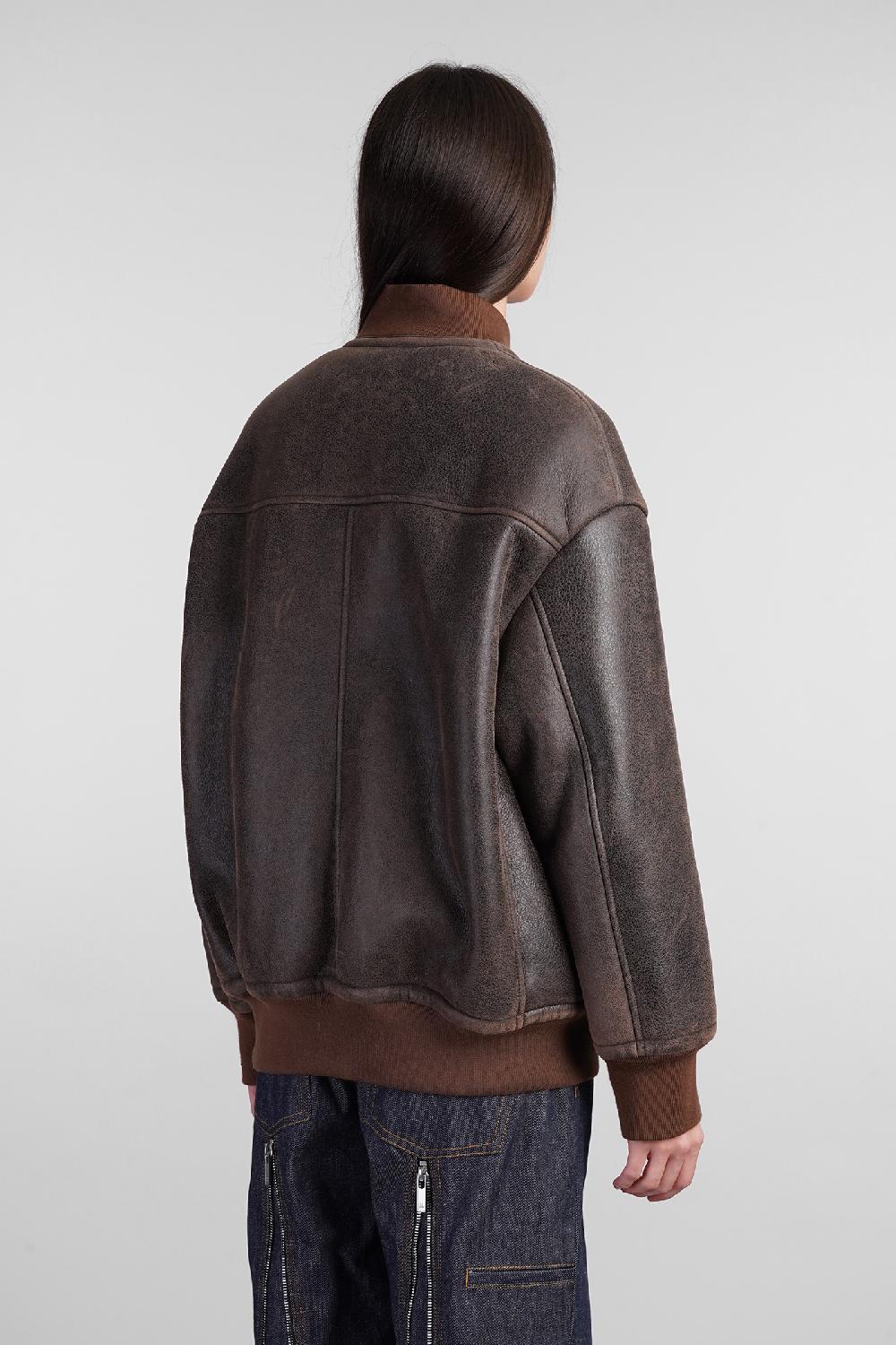 Deliberti Blancha Bomber in pelle marrone cod. 407906 - Deliberti The Luxury Shopping Presa