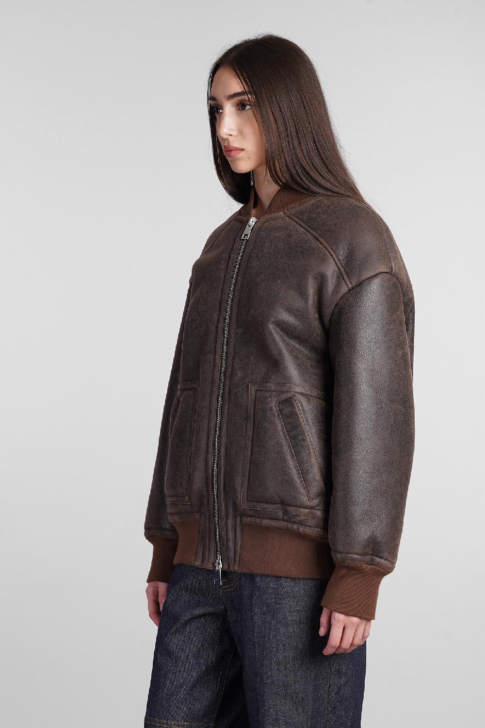 Deliberti Blancha Bomber in pelle marrone cod. 407906 - Deliberti The Luxury Shopping Presa