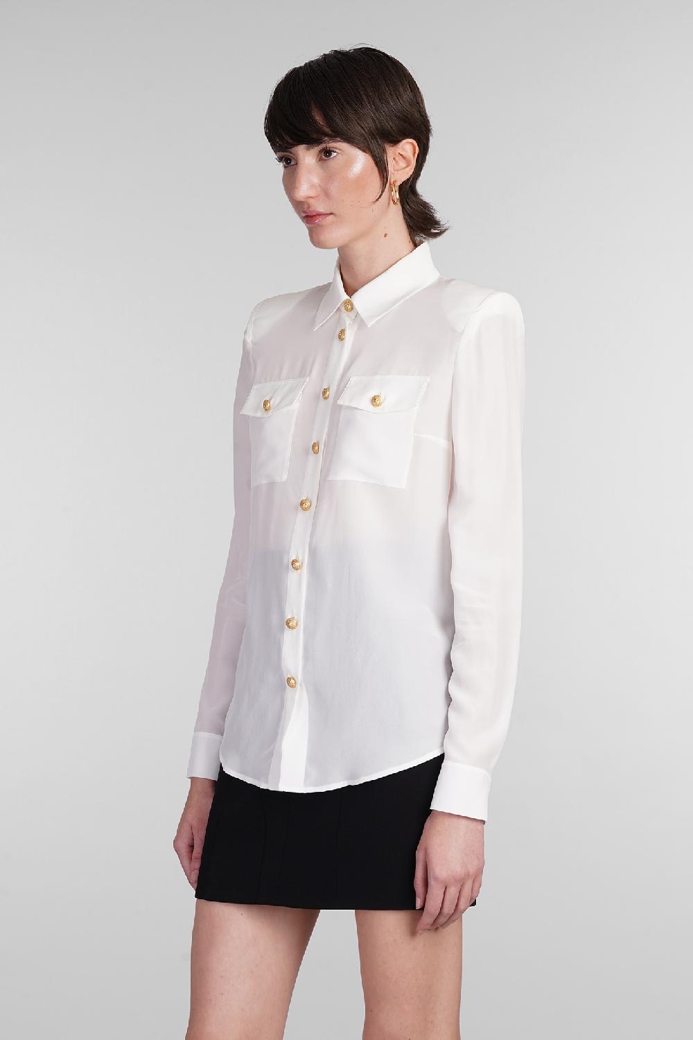 Deliberti Balmain Camicia in seta bianca cod. 381459 - Deliberti The Luxury Shopping Economico