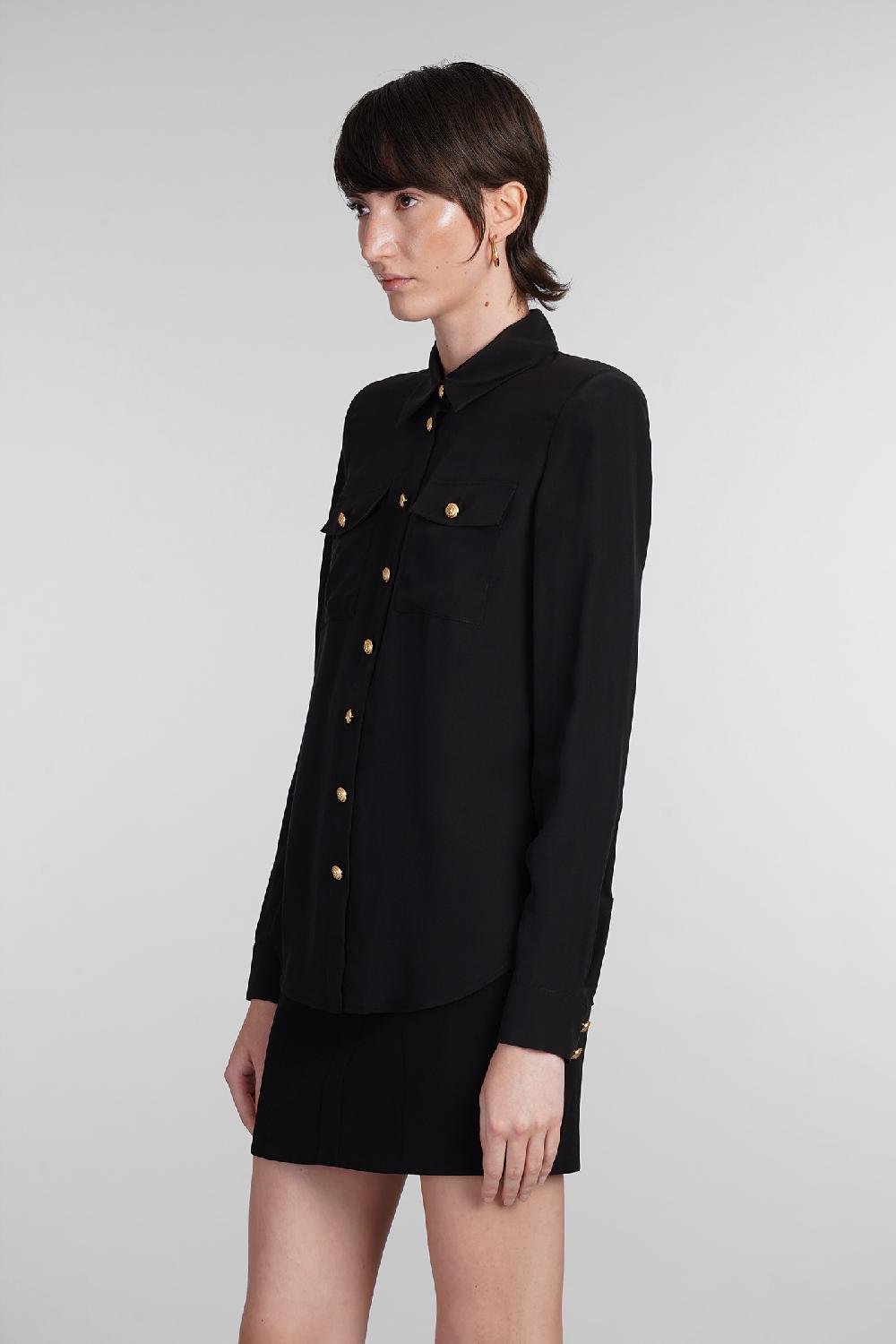 Deliberti Balmain Camicia in seta nera cod. 403032 - Deliberti The Luxury Shopping 50% di sconto con spedizione gratuita