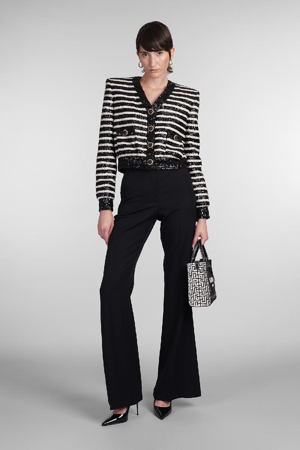 Deliberti Balmain Cardigan in poliestere nero cod. 403033 - Deliberti The Luxury Shopping In Vendita