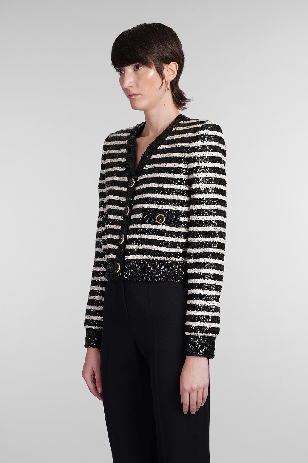 Deliberti Balmain Cardigan in poliestere nero cod. 403033 - Deliberti The Luxury Shopping In Vendita