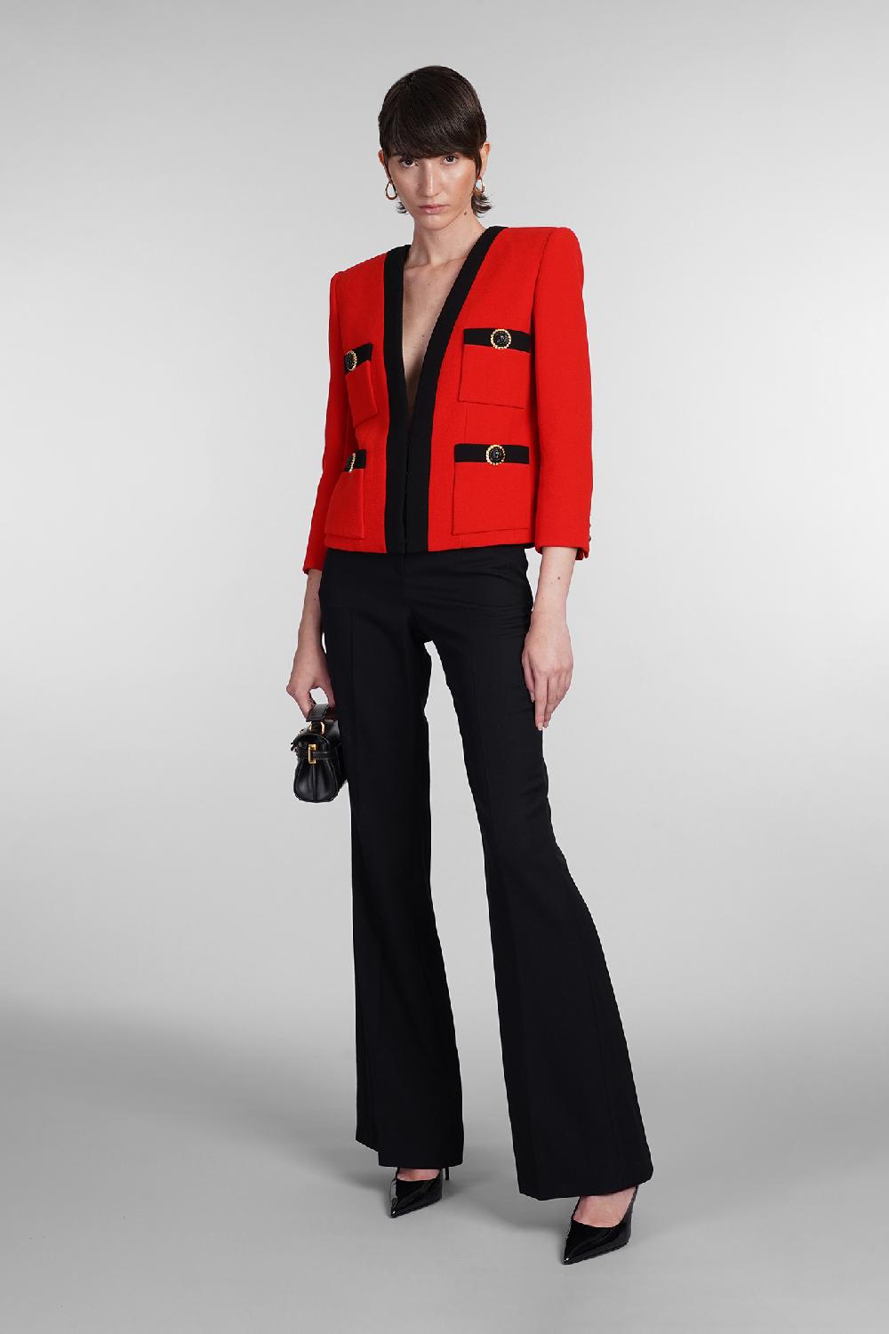 Deliberti Balmain Pantalone in lana nera cod. 403037 - Deliberti The Luxury Shopping Vendita Calda