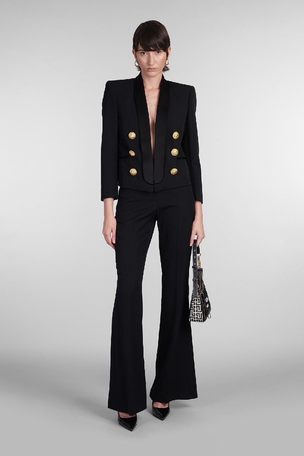 Deliberti Balmain Blazer in lana nera cod. 403042 - Deliberti The Luxury Shopping Negozio