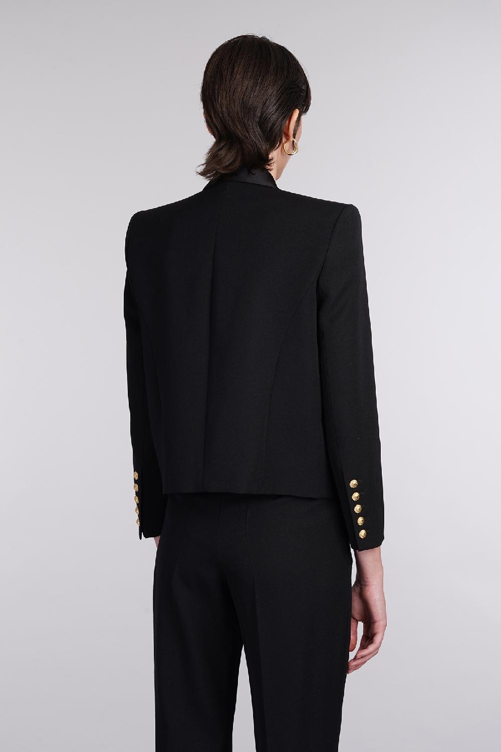 Deliberti Balmain Blazer in lana nera cod. 403042 - Deliberti The Luxury Shopping Negozio