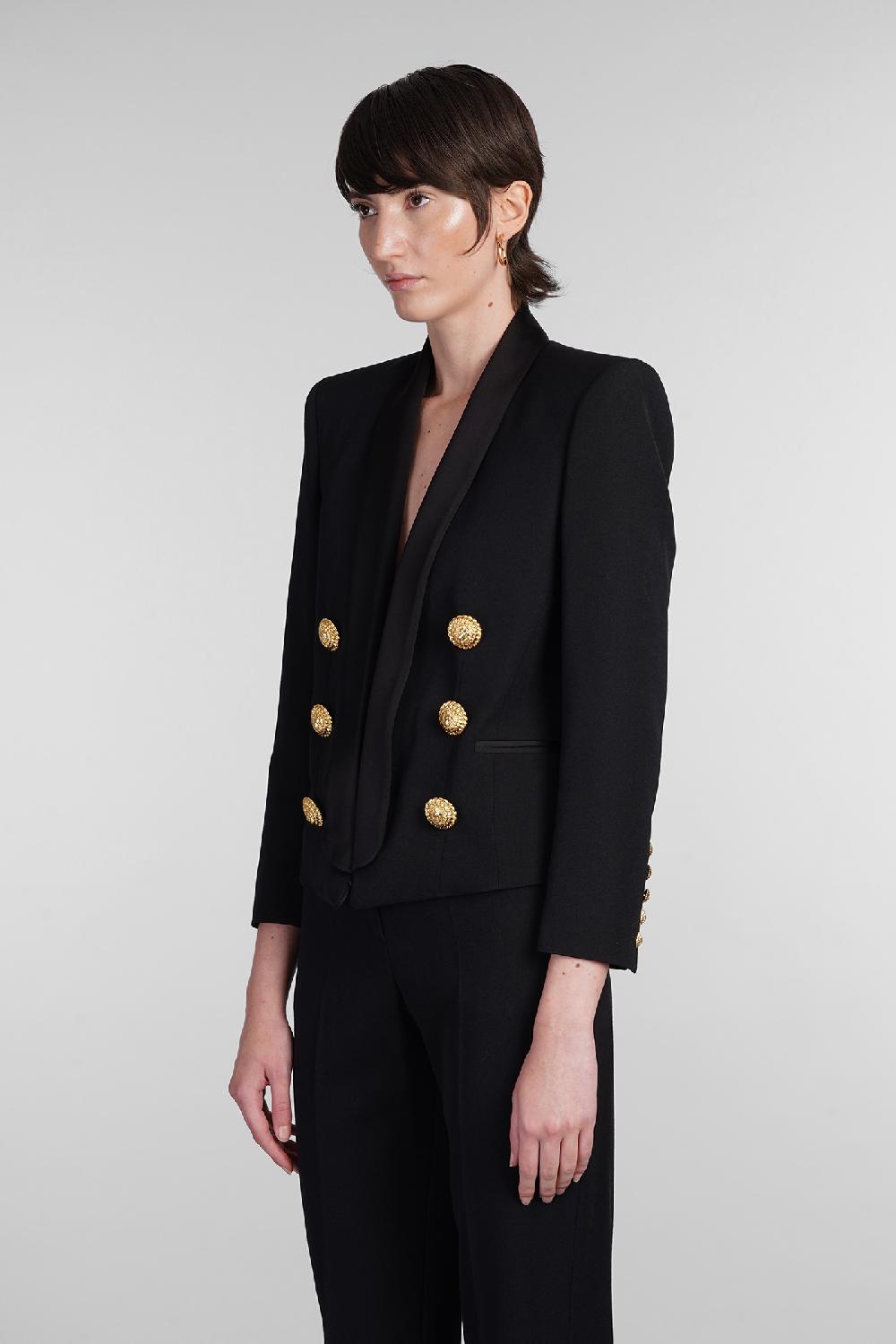 Deliberti Balmain Blazer in lana nera cod. 403042 - Deliberti The Luxury Shopping Negozio