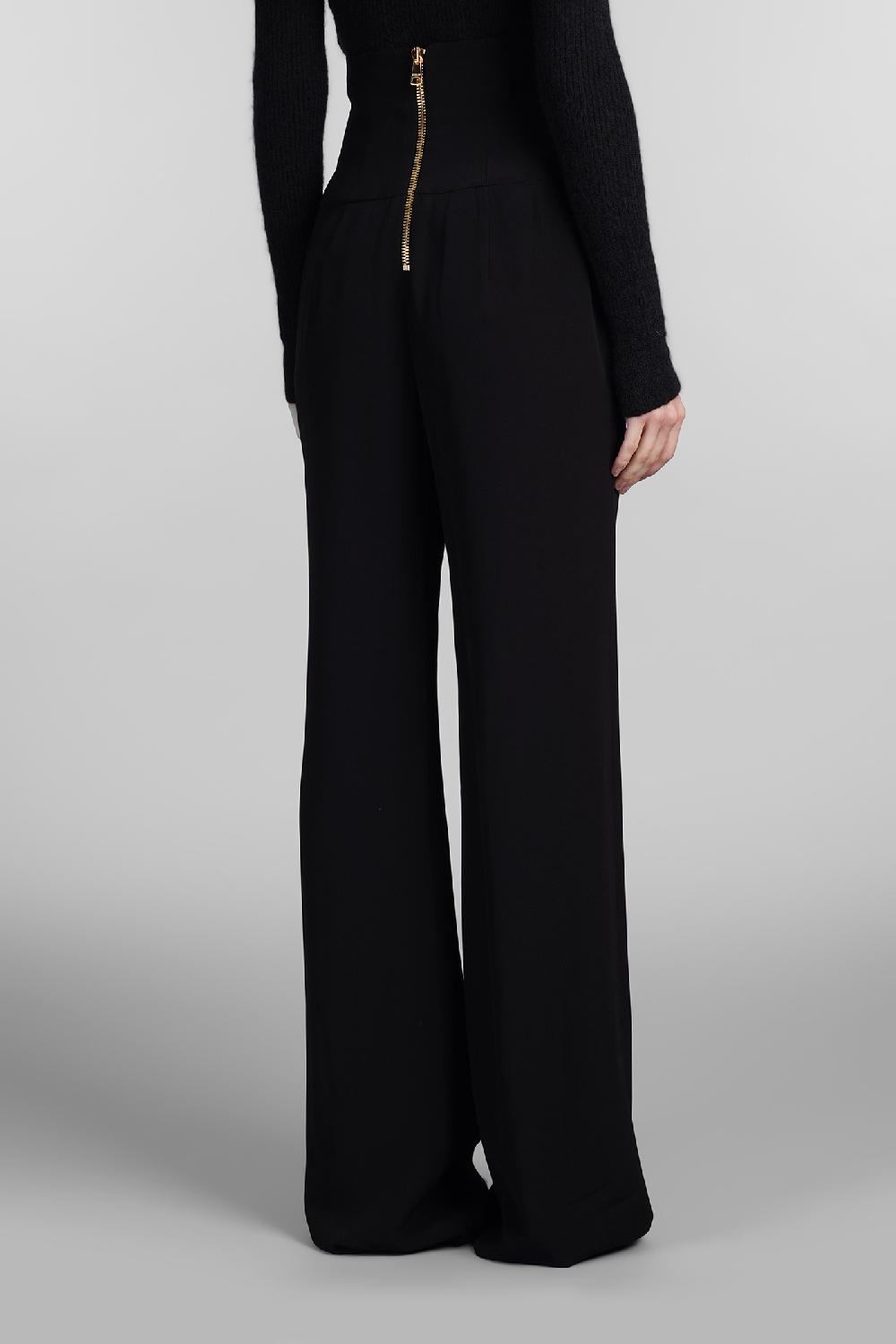 Deliberti Balmain Pantalone in viscosa nera cod. 406835 - Deliberti The Luxury Shopping In Linea
