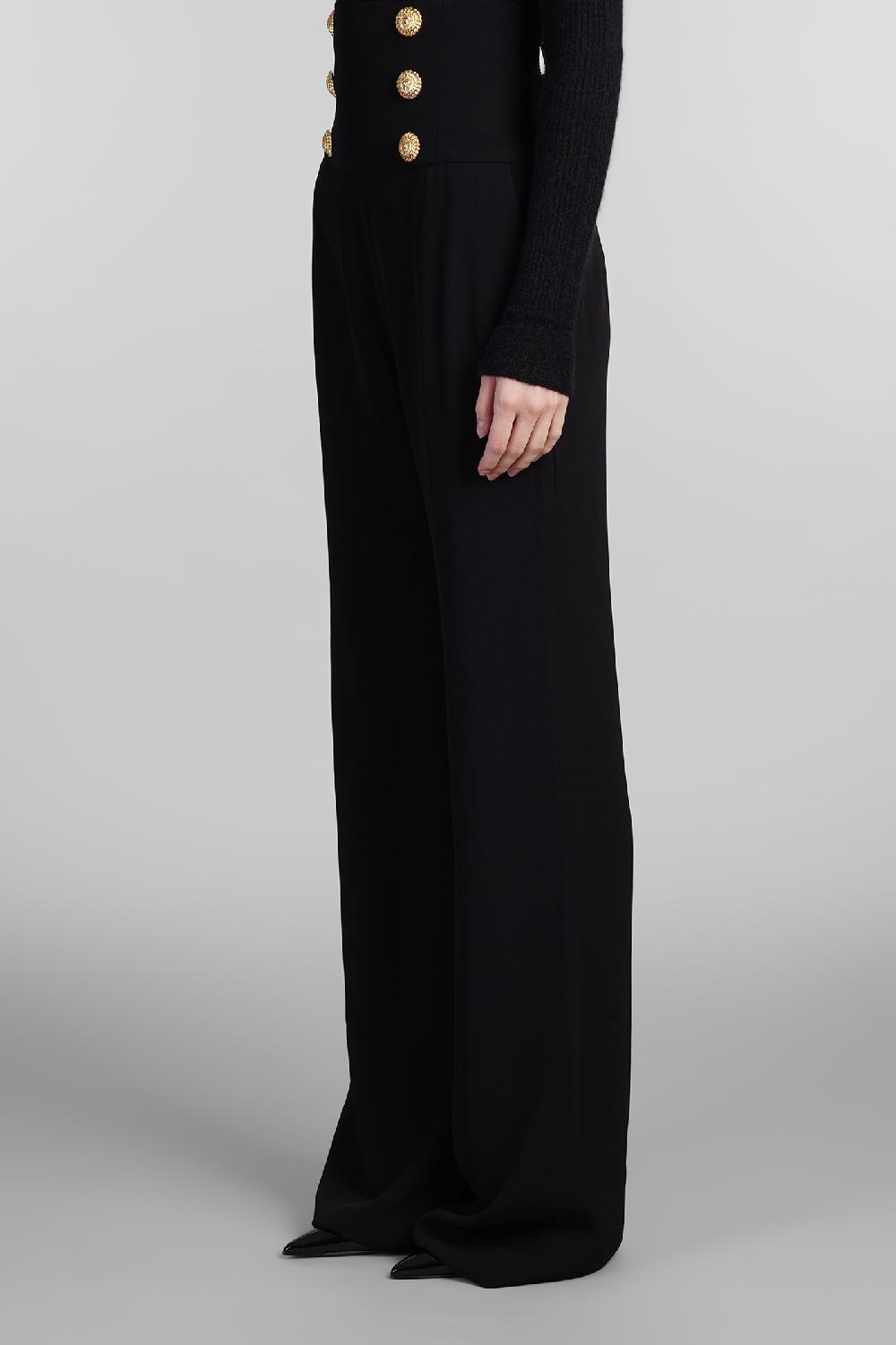 Deliberti Balmain Pantalone in viscosa nera cod. 406835 - Deliberti The Luxury Shopping In Linea