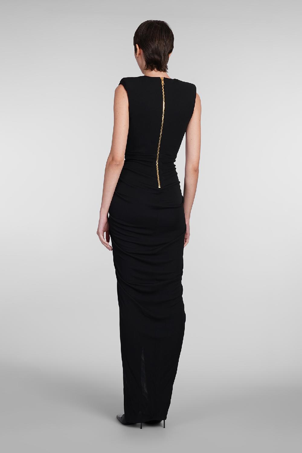 Deliberti Balmain Abito in viscosa nera cod. 406837 - Deliberti The Luxury Shopping Qualità