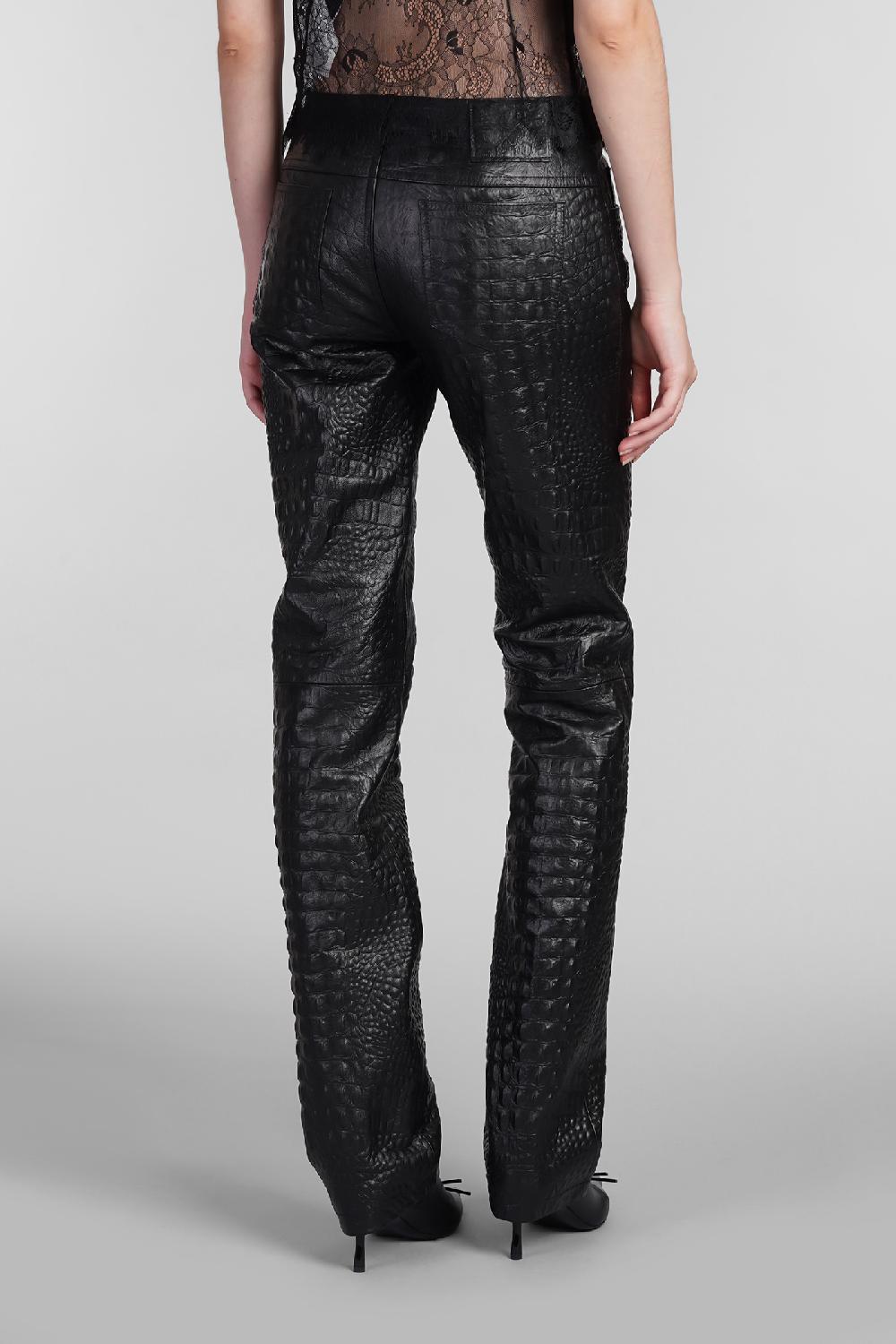 Deliberti Blumarine Pantalone in pelle nera cod. 403540 - Deliberti The Luxury Shopping Qualità Garantita