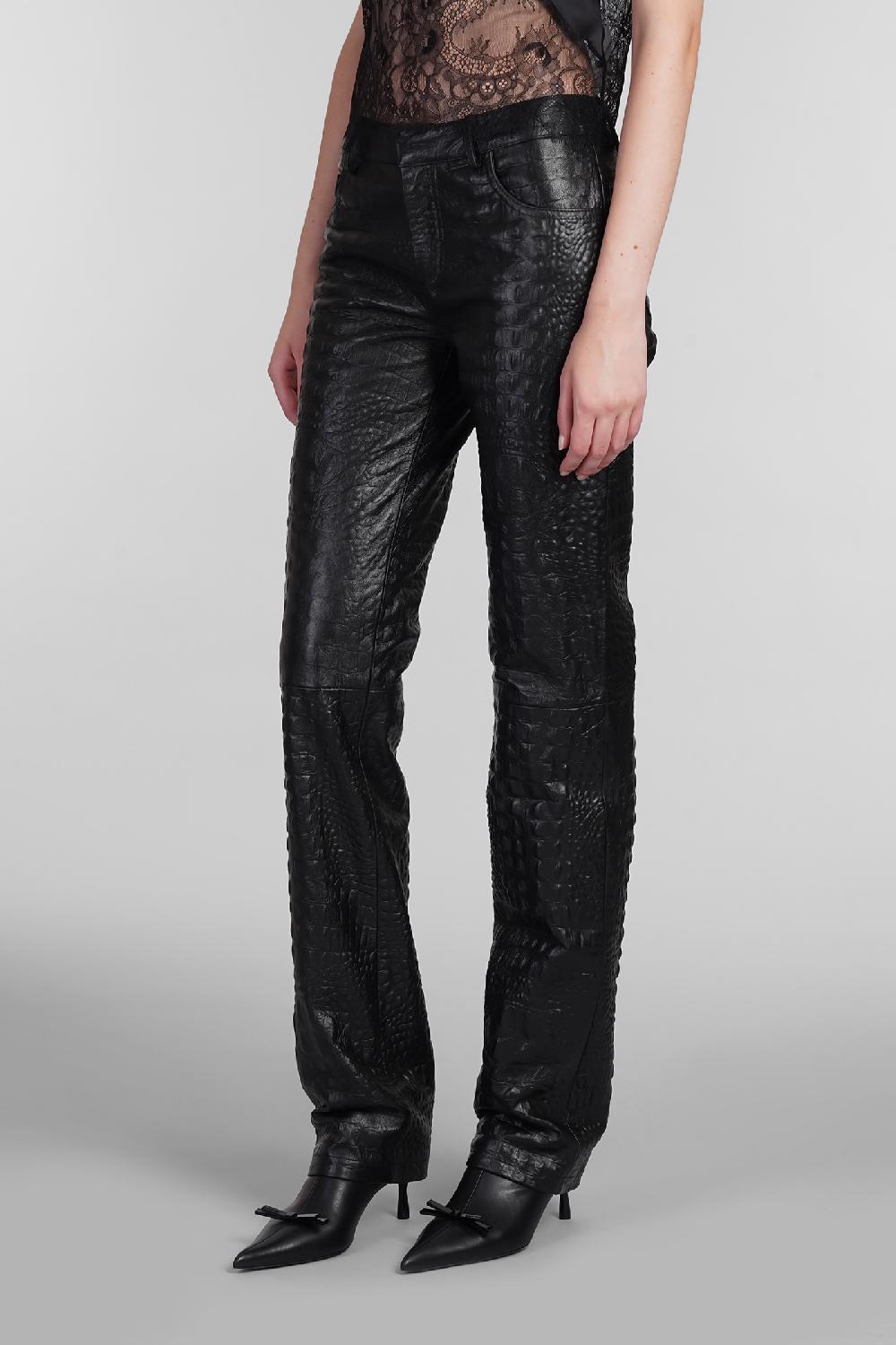 Deliberti Blumarine Pantalone in pelle nera cod. 403540 - Deliberti The Luxury Shopping Qualità Garantita