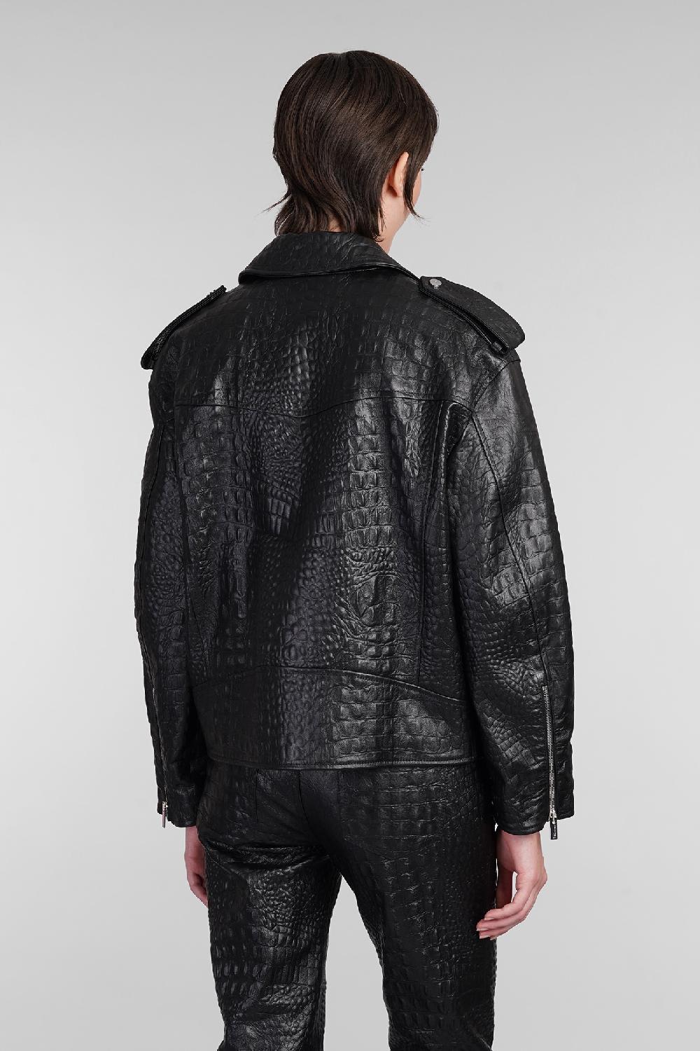 Deliberti Blumarine Giacca biker in pelle nera cod. 403541 - Deliberti The Luxury Shopping Offerta