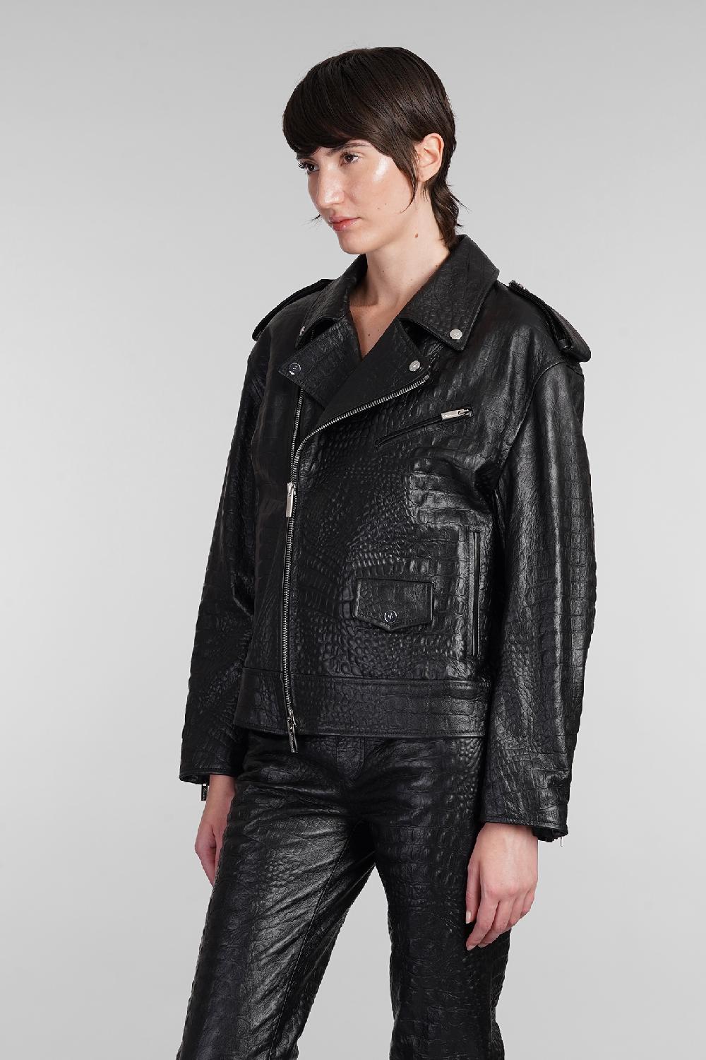 Deliberti Blumarine Giacca biker in pelle nera cod. 403541 - Deliberti The Luxury Shopping Offerta