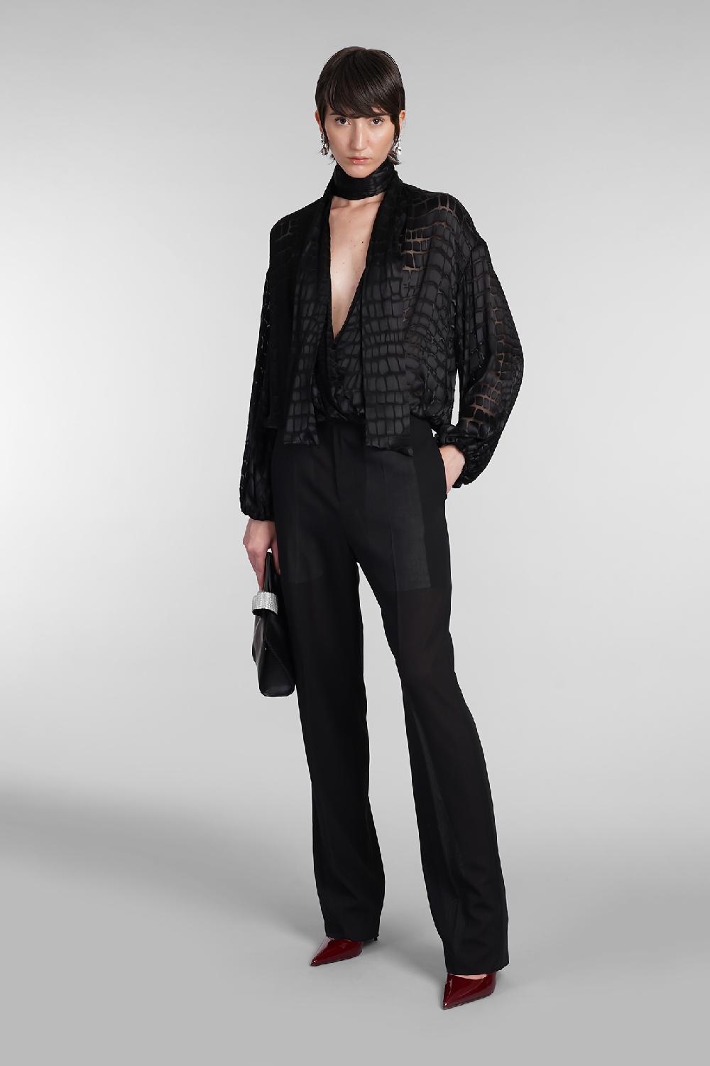 Deliberti Blumarine Blusa in viscosa nera cod. 403539 - Deliberti The Luxury Shopping Online