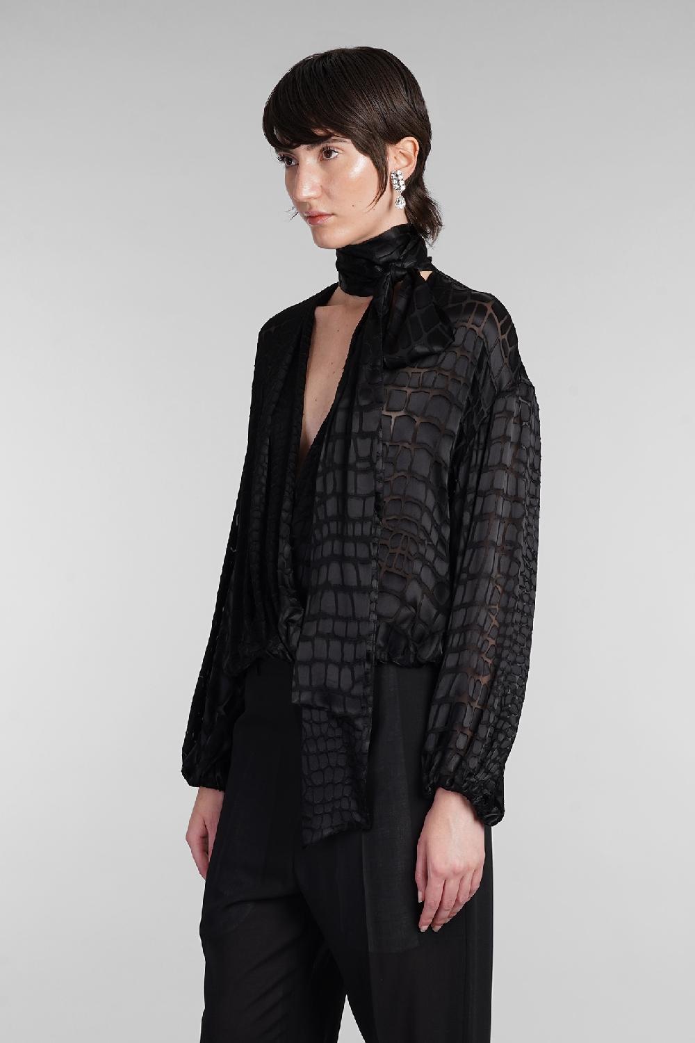 Deliberti Blumarine Blusa in viscosa nera cod. 403539 - Deliberti The Luxury Shopping Online