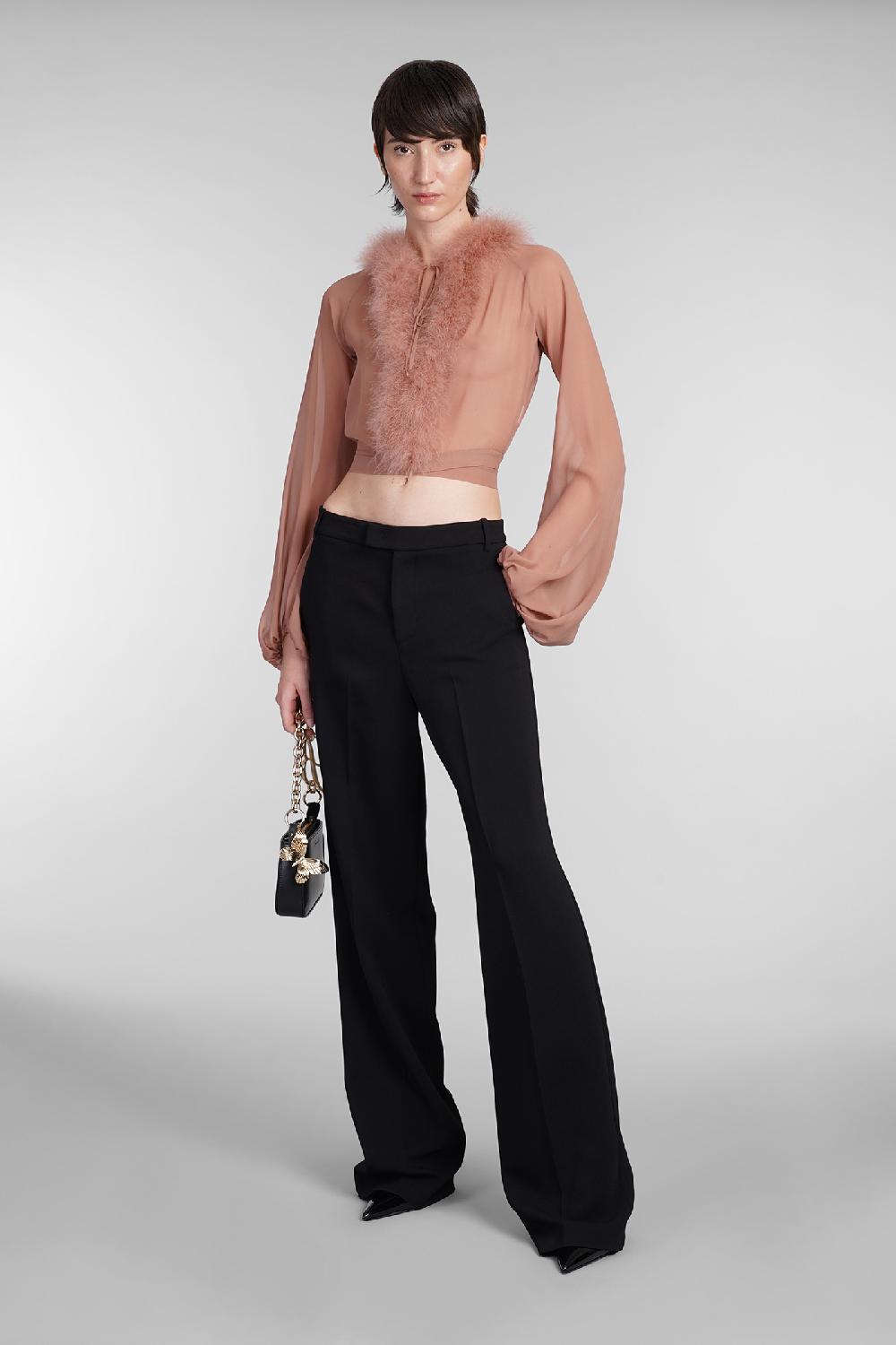 Deliberti Blumarine Pantalone in viscosa nera cod. 403545 - Deliberti The Luxury Shopping Saldi
