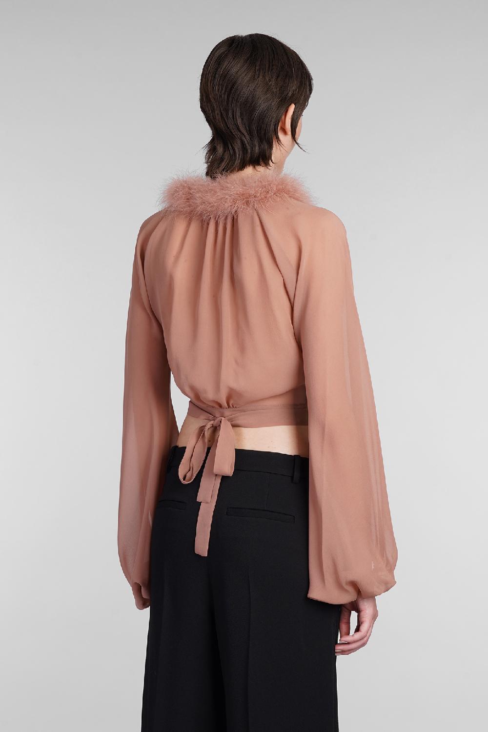 Deliberti Blumarine Blusa in seta rosa cod. 403548 - Deliberti The Luxury Shopping Vendita Calda