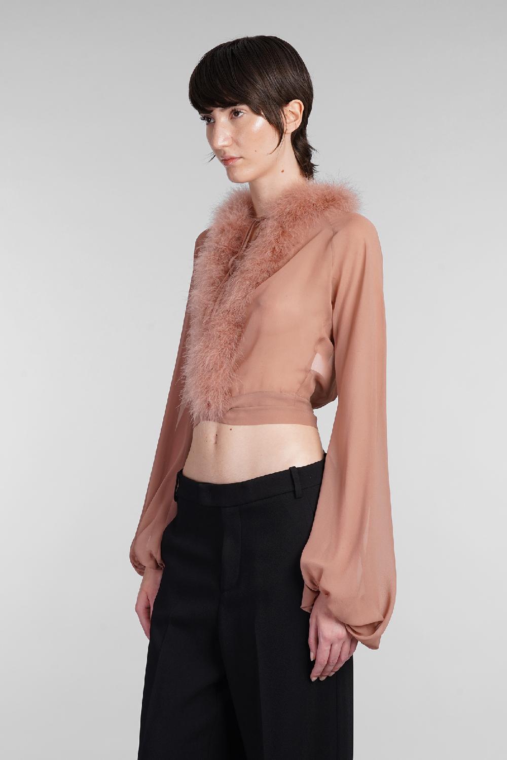 Deliberti Blumarine Blusa in seta rosa cod. 403548 - Deliberti The Luxury Shopping Vendita Calda