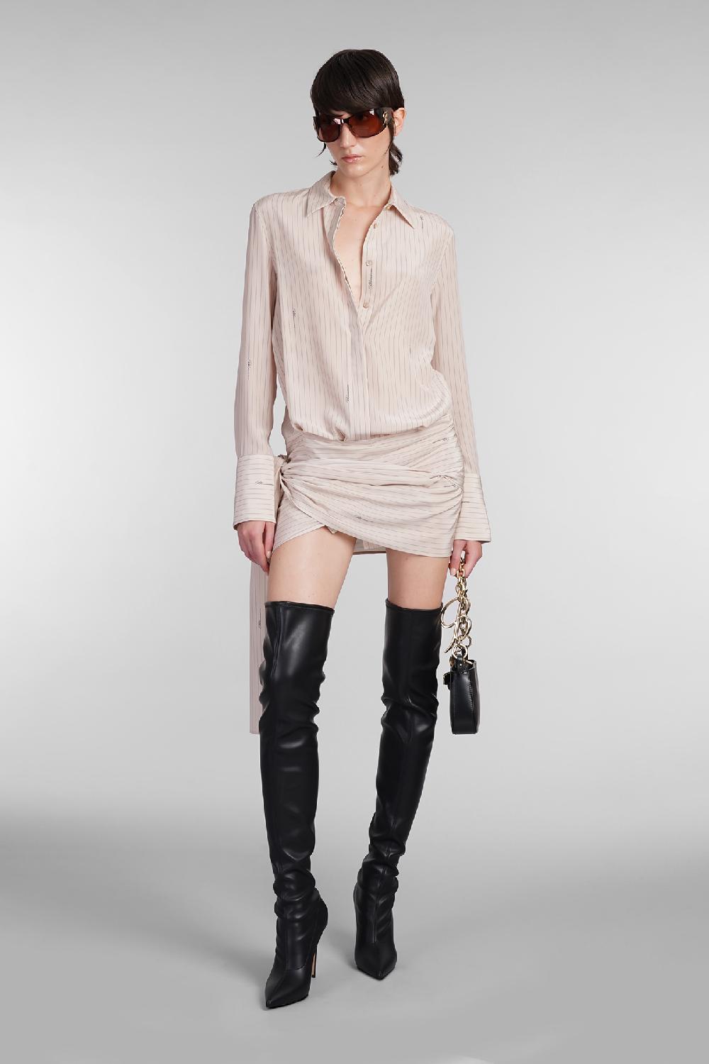 Deliberti Blumarine Abito in seta beige cod. 403547 - Deliberti The Luxury Shopping In Saldo