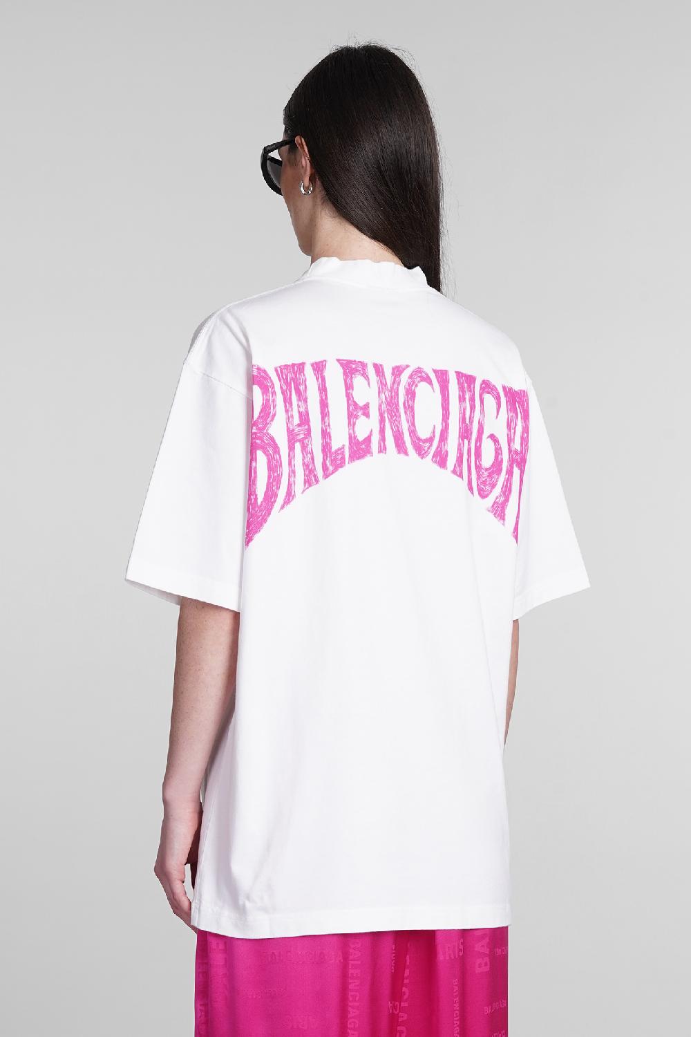 Deliberti Balenciaga T-shirt in cotone bianco cod. 394992 - Deliberti The Luxury Shopping Promozione