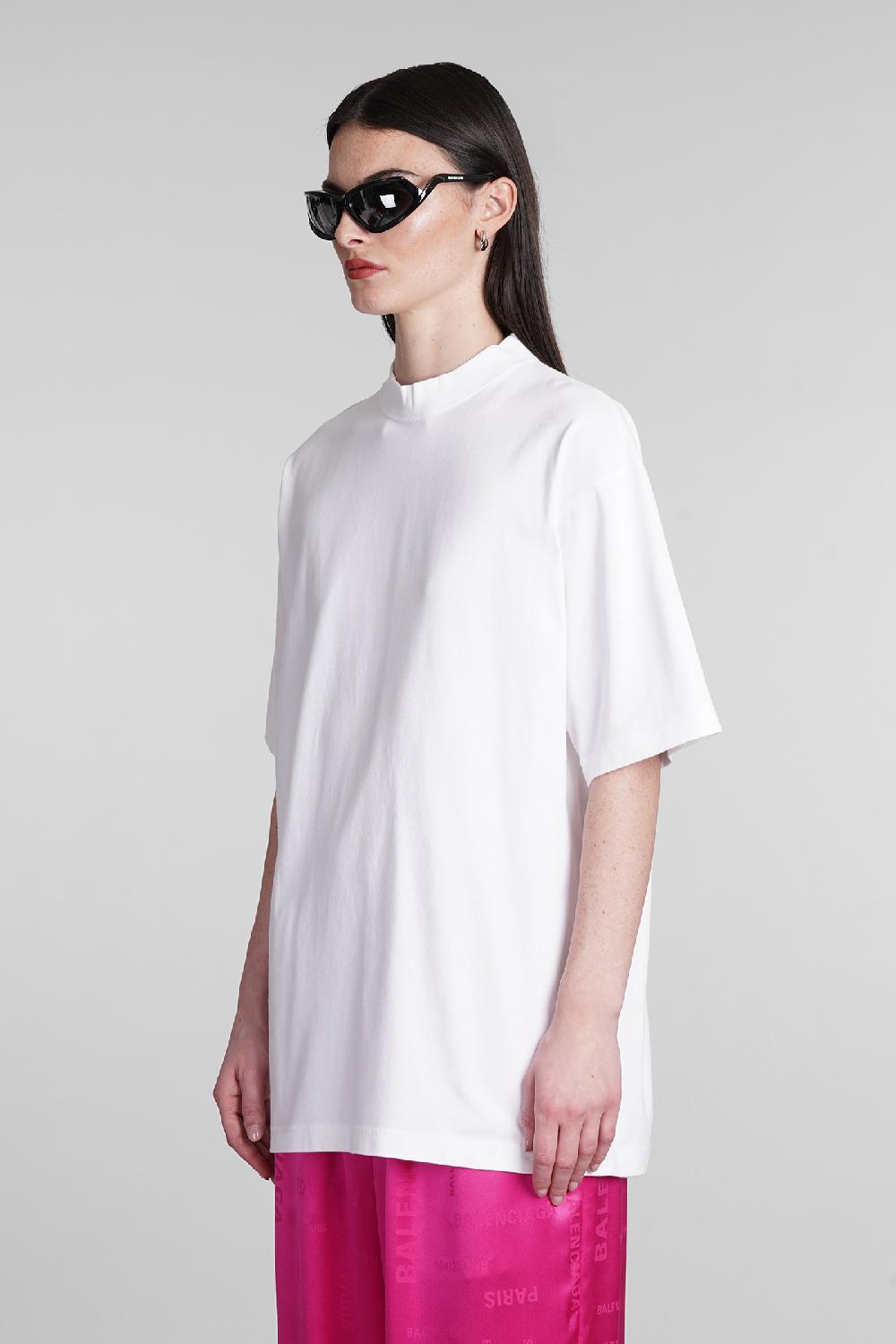 Deliberti Balenciaga T-shirt in cotone bianco cod. 394992 - Deliberti The Luxury Shopping Promozione