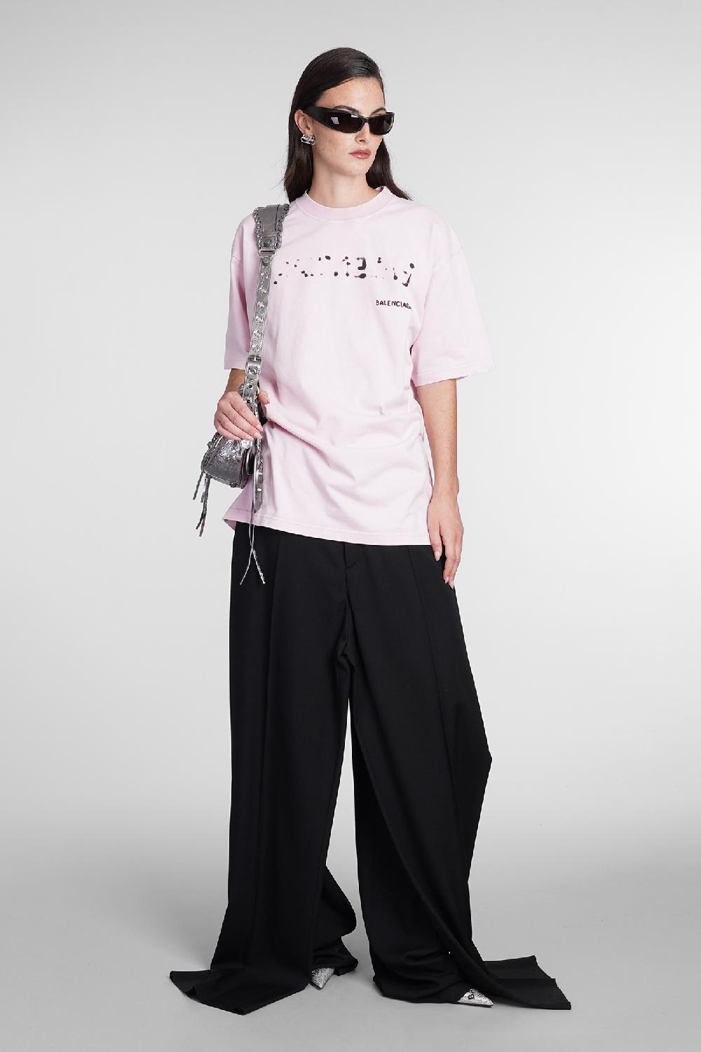 Deliberti Balenciaga T-shirt in cotone rosa cod. 386200 - Deliberti The Luxury Shopping Soddisfazione Garantita