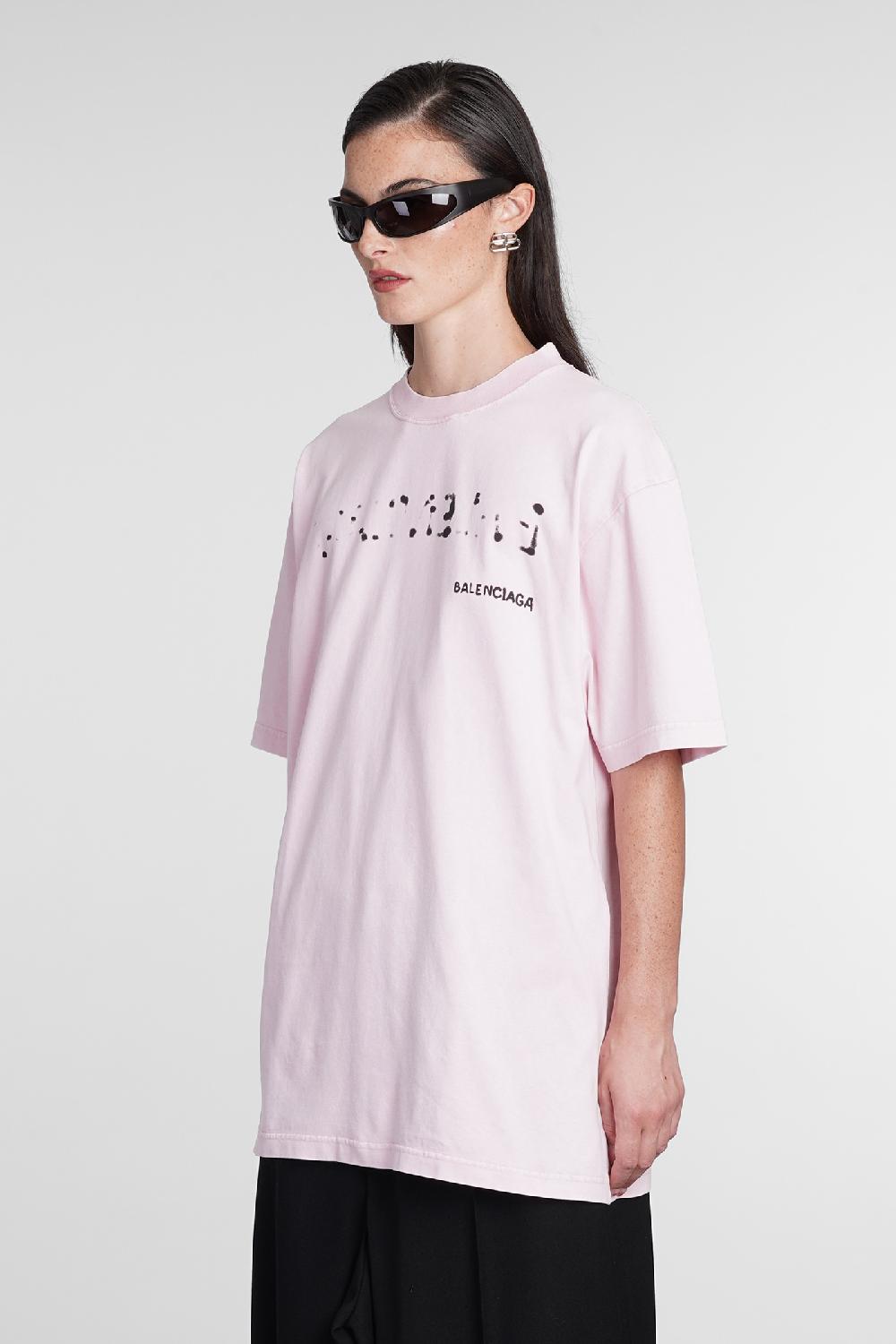 Deliberti Balenciaga T-shirt in cotone rosa cod. 386200 - Deliberti The Luxury Shopping Soddisfazione Garantita