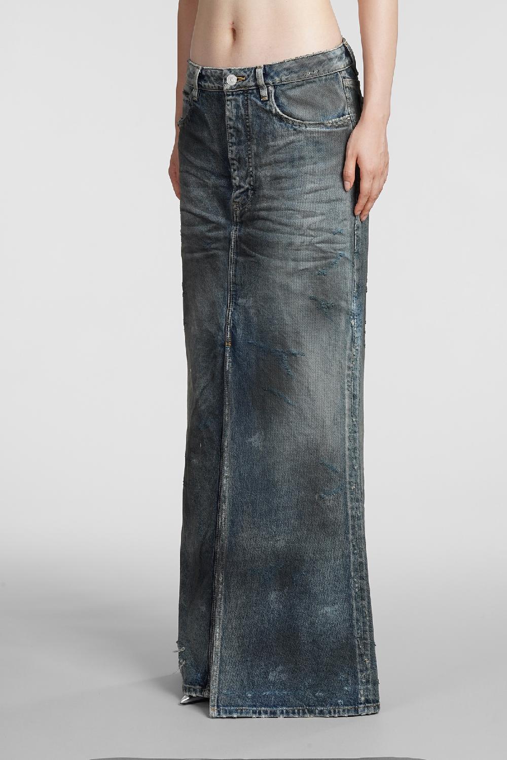 Deliberti Balenciaga Gonna in cotone blu cod. 383716 - Deliberti The Luxury Shopping Qualità Garantita