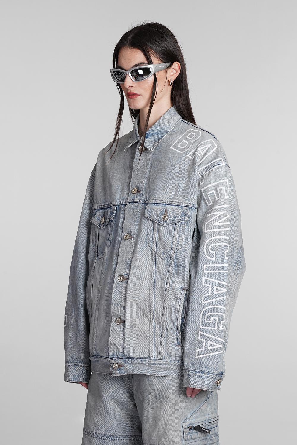 Deliberti Balenciaga Giacche denim in cotone blu cod. 395006 - Deliberti The Luxury Shopping Negozi Online