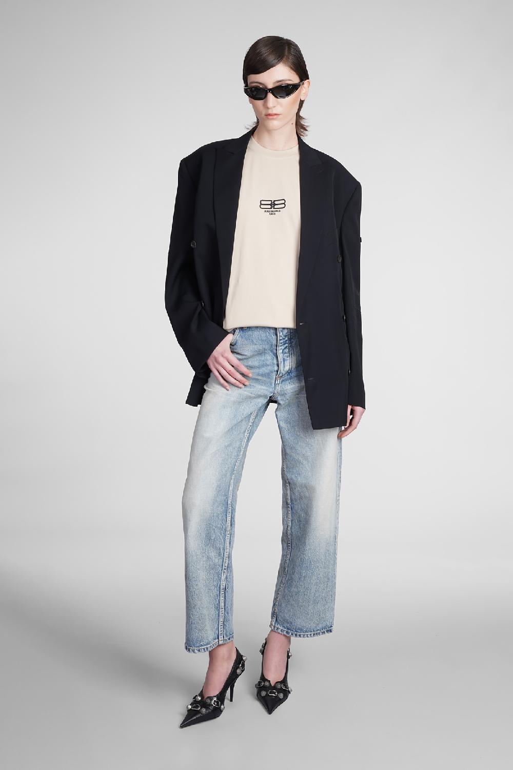 Deliberti Balenciaga T-shirt in cotone beige cod. 371692 - Deliberti The Luxury Shopping Consegna Veloce
