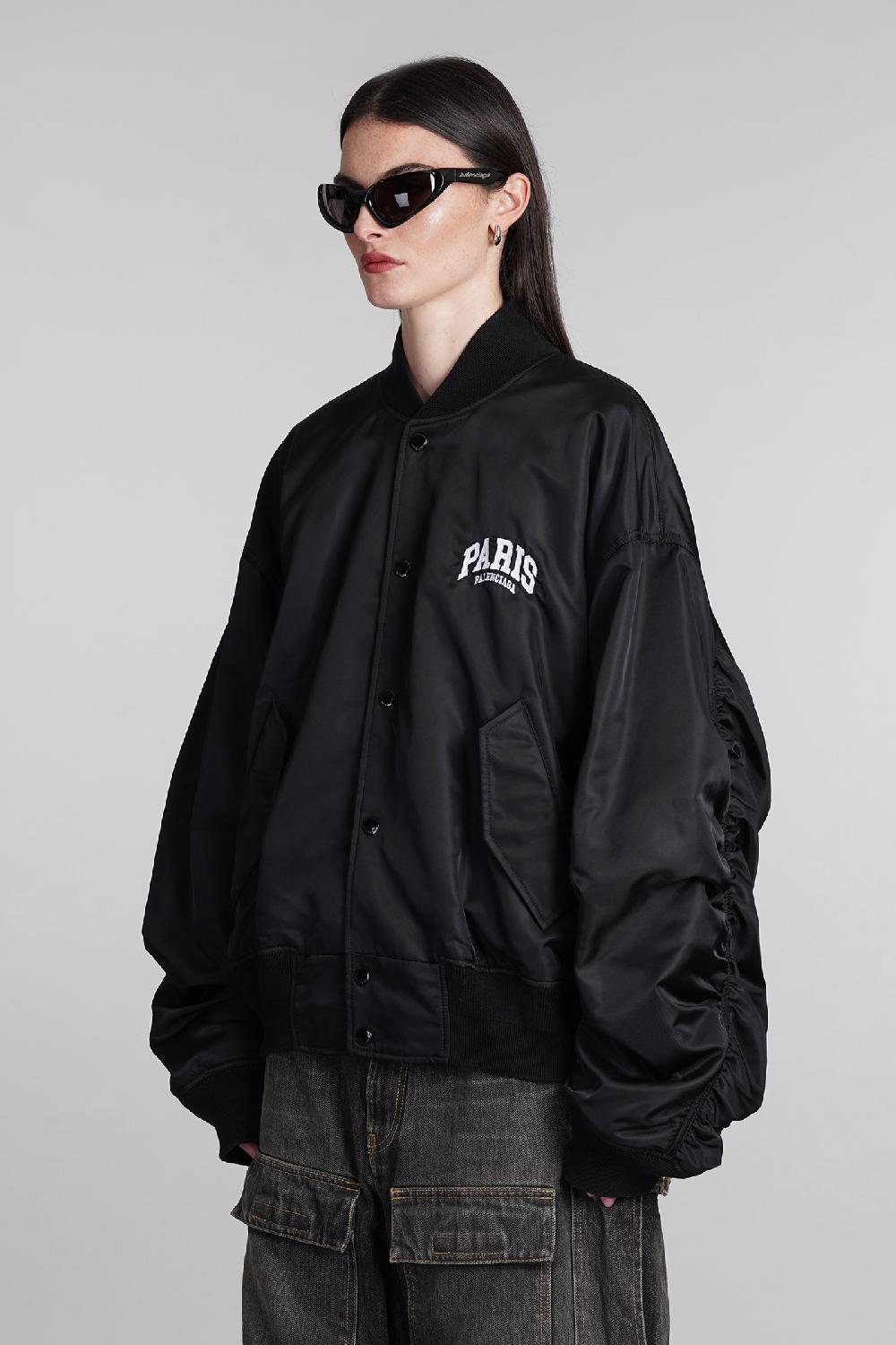 Deliberti Balenciaga Bomber in poliammide nera cod. 394986 - Deliberti The Luxury Shopping Promozione Limitata