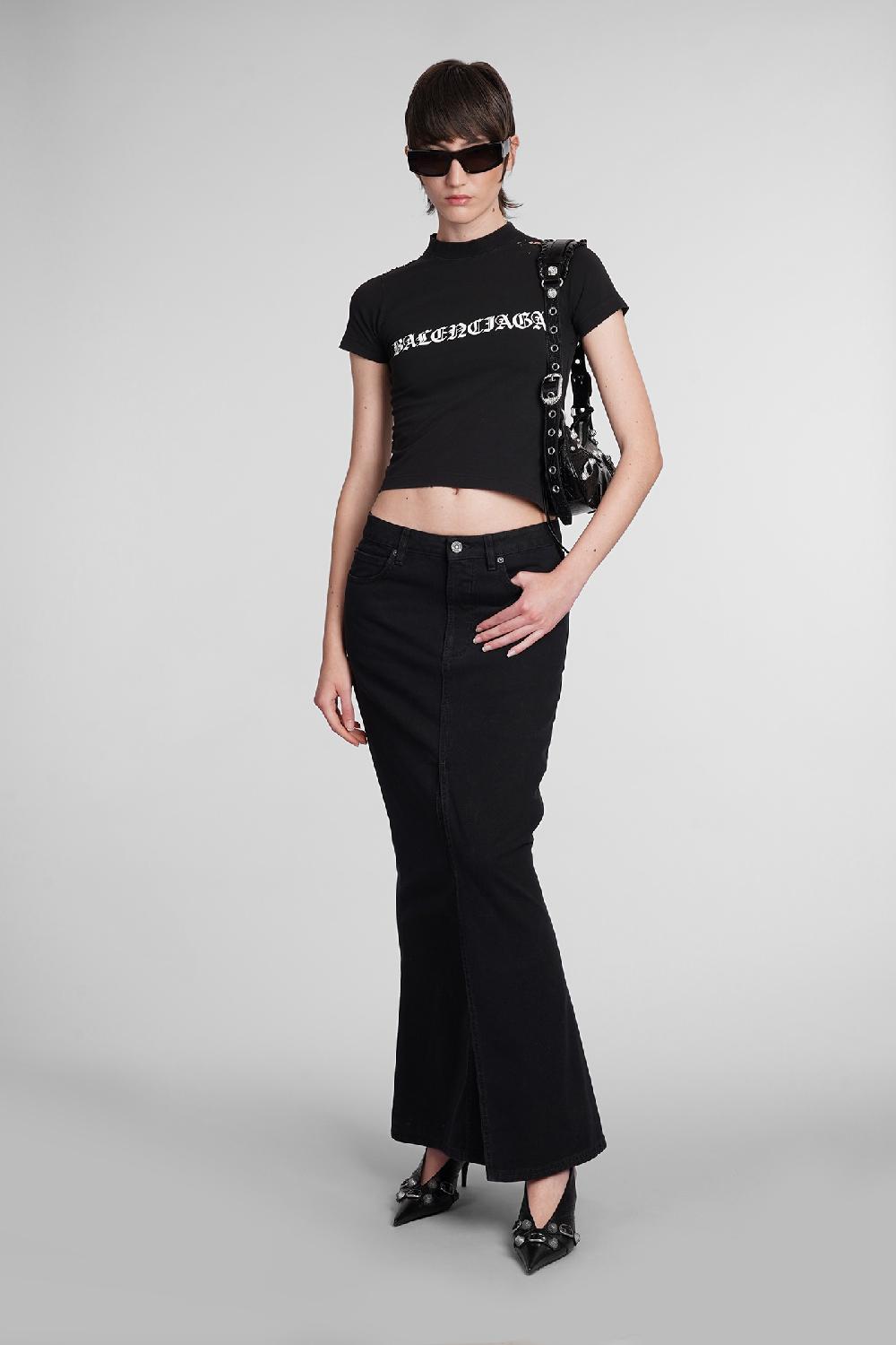 Deliberti Balenciaga T-shirt in cotone nero cod. 398909 - Deliberti The Luxury Shopping Fino Al -60%