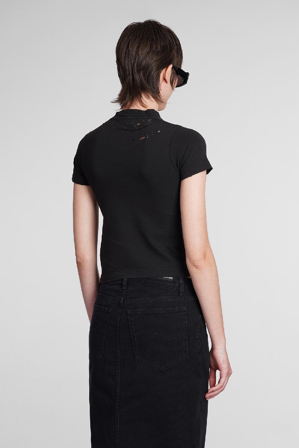 Deliberti Balenciaga T-shirt in cotone nero cod. 398909 - Deliberti The Luxury Shopping Fino Al -60%