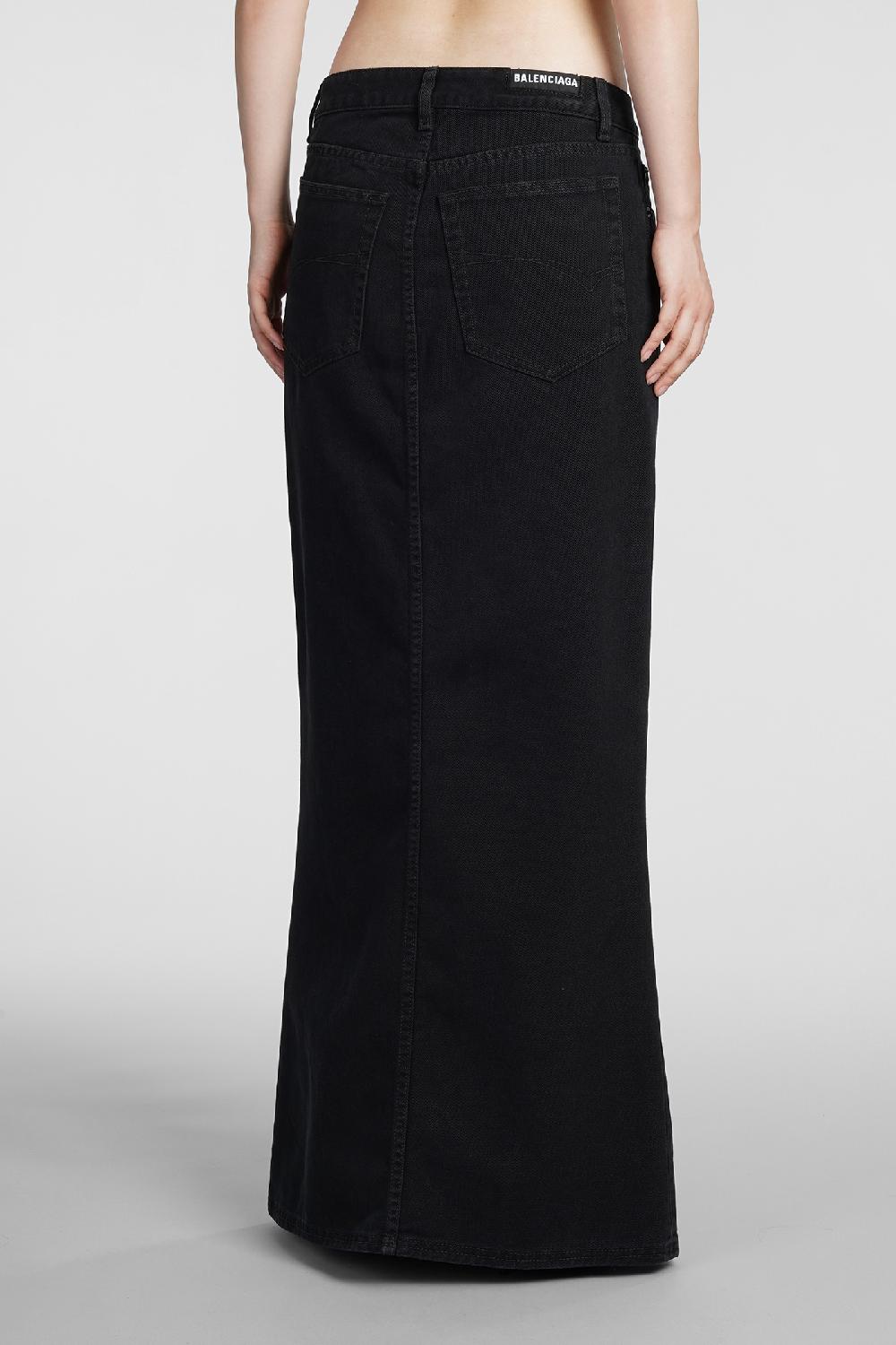 Deliberti Balenciaga Gonna in cotone nero cod. 383720 - Deliberti The Luxury Shopping Shopping Online