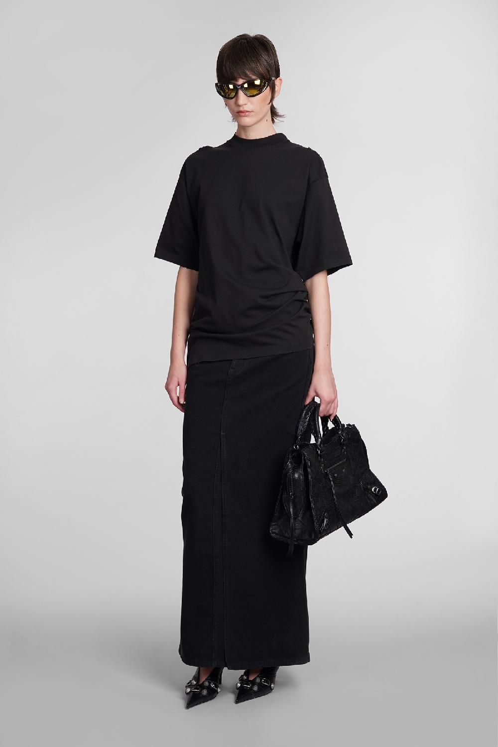 Deliberti Balenciaga T-shirt in cotone nero cod. 398910 - Deliberti The Luxury Shopping Prezzo Ridotto