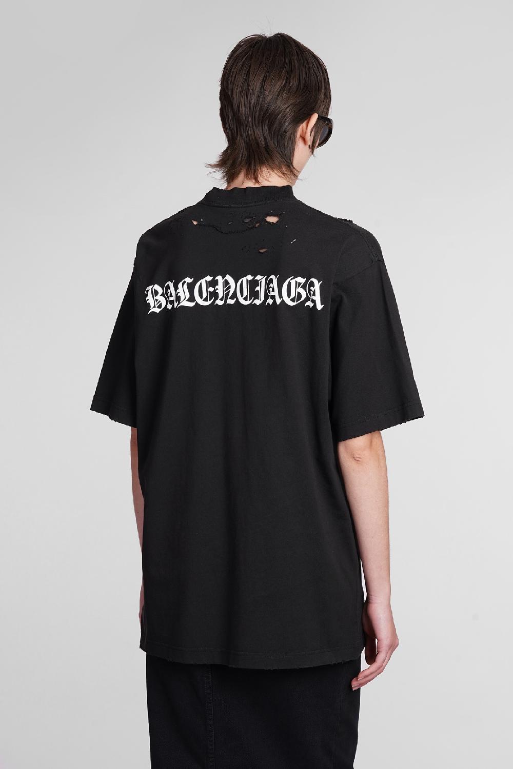 Deliberti Balenciaga T-shirt in cotone nero cod. 398910 - Deliberti The Luxury Shopping Prezzo Ridotto