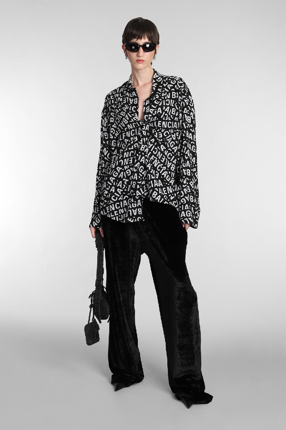 Deliberti Balenciaga Pantalone in viscosa nera cod. 381732 - Deliberti The Luxury Shopping Convenienza