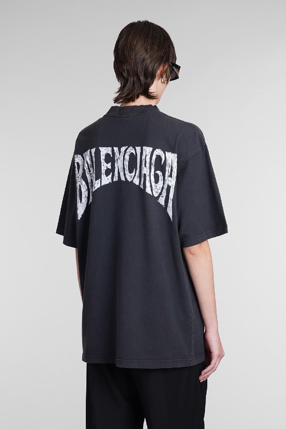 Deliberti Balenciaga T-shirt in cotone nero cod. 393402 - Deliberti The Luxury Shopping Novità