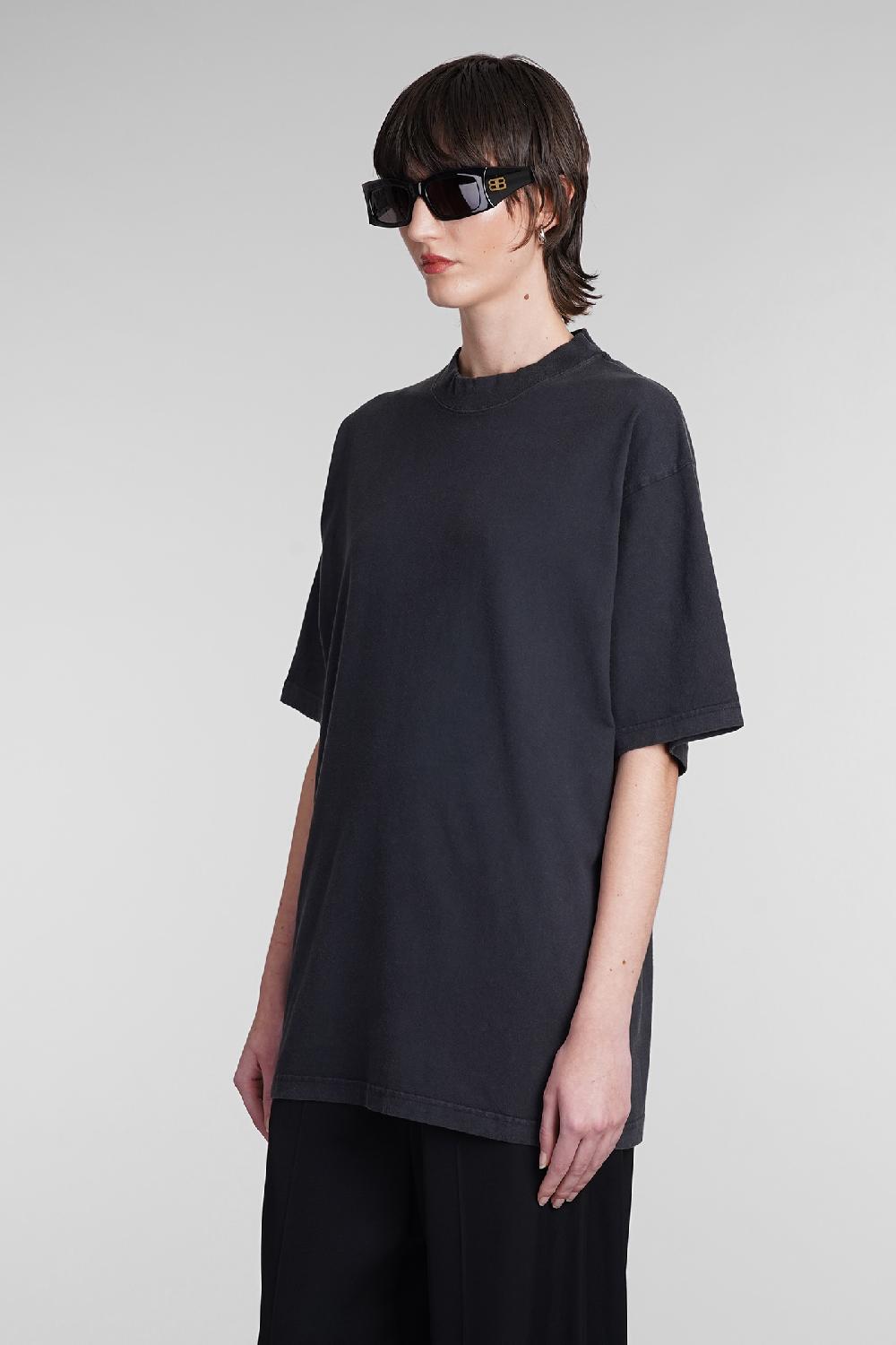 Deliberti Balenciaga T-shirt in cotone nero cod. 393402 - Deliberti The Luxury Shopping Novità