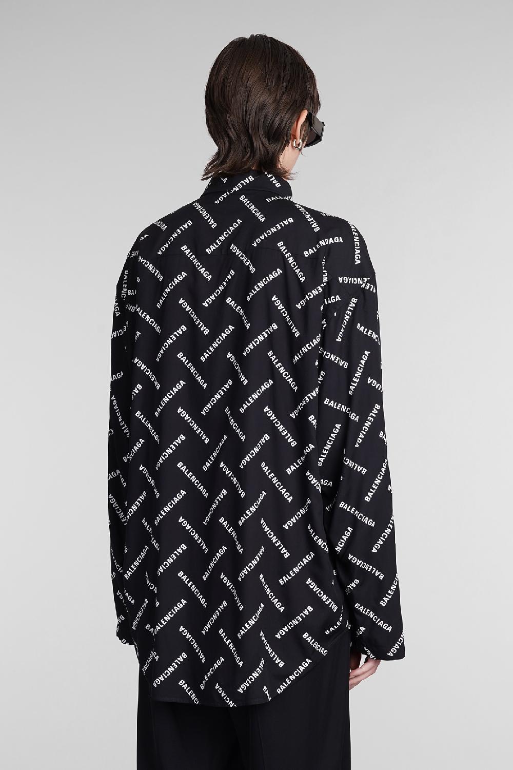 Deliberti Balenciaga Camicia in viscosa nera cod. 393396 - Deliberti The Luxury Shopping Presa