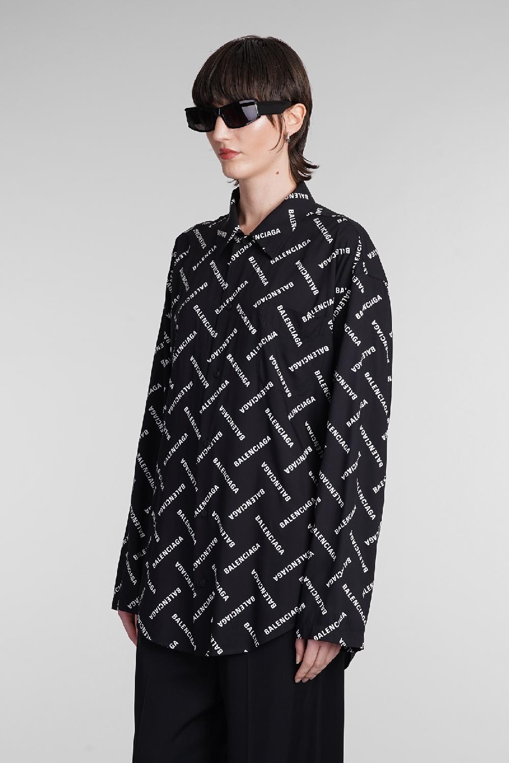 Deliberti Balenciaga Camicia in viscosa nera cod. 393396 - Deliberti The Luxury Shopping Presa