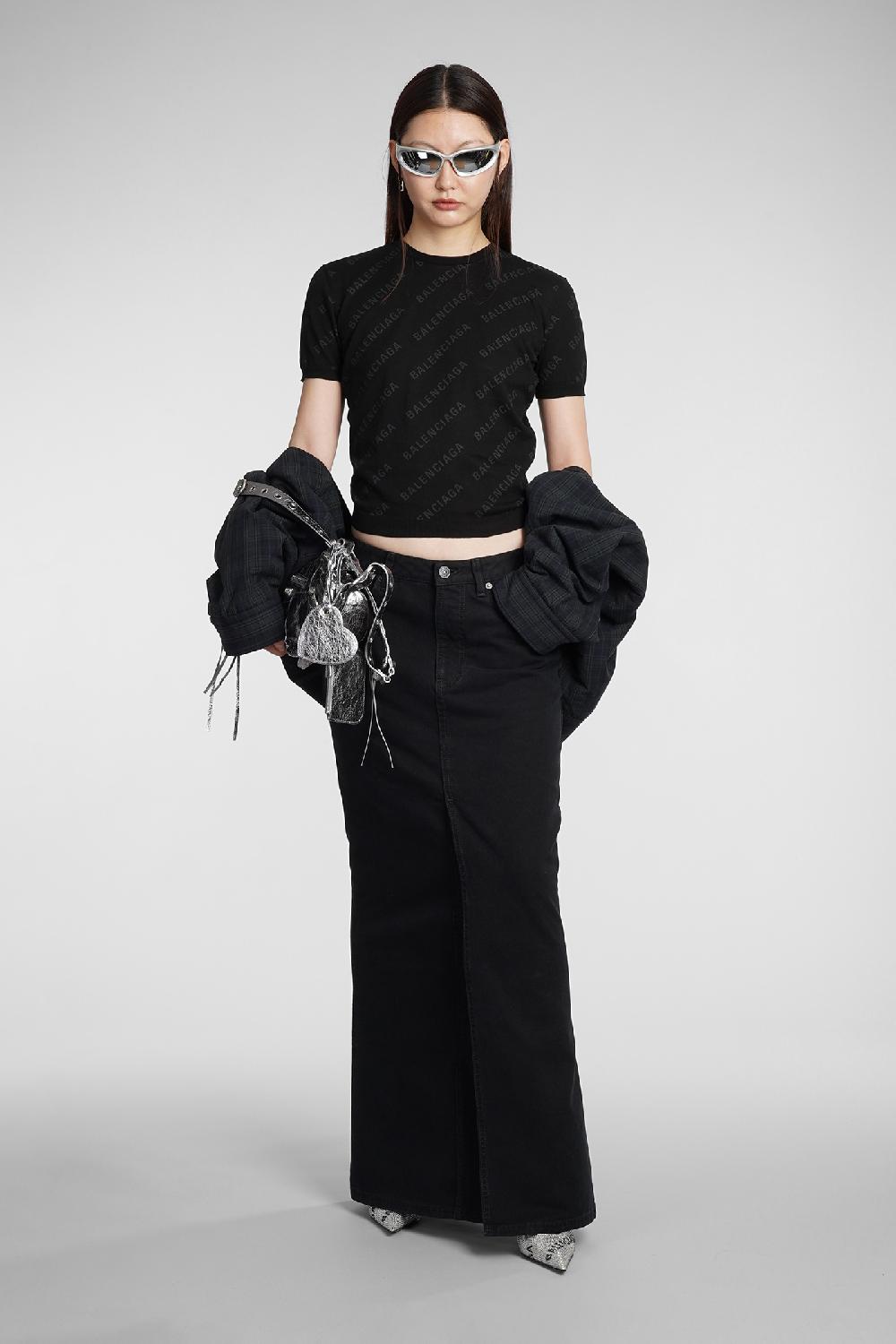 Deliberti Balenciaga Maglia in cotone nero cod. 383711 - Deliberti The Luxury Shopping Sconto