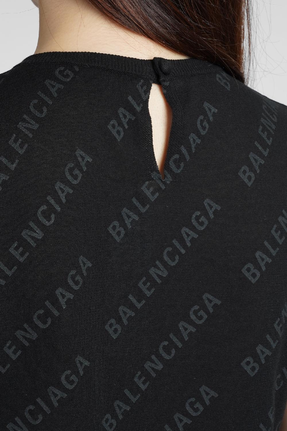 Deliberti Balenciaga Maglia in cotone nero cod. 383711 - Deliberti The Luxury Shopping Sconto