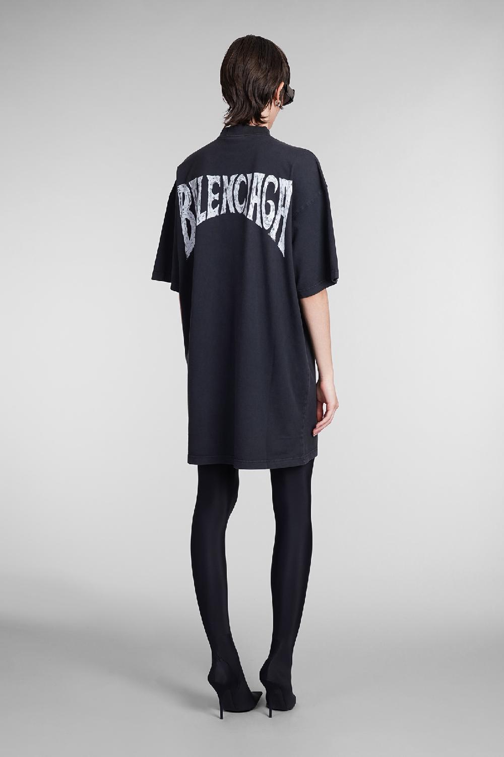 Deliberti Balenciaga Abito in cotone nero cod. 393400 - Deliberti The Luxury Shopping Economico