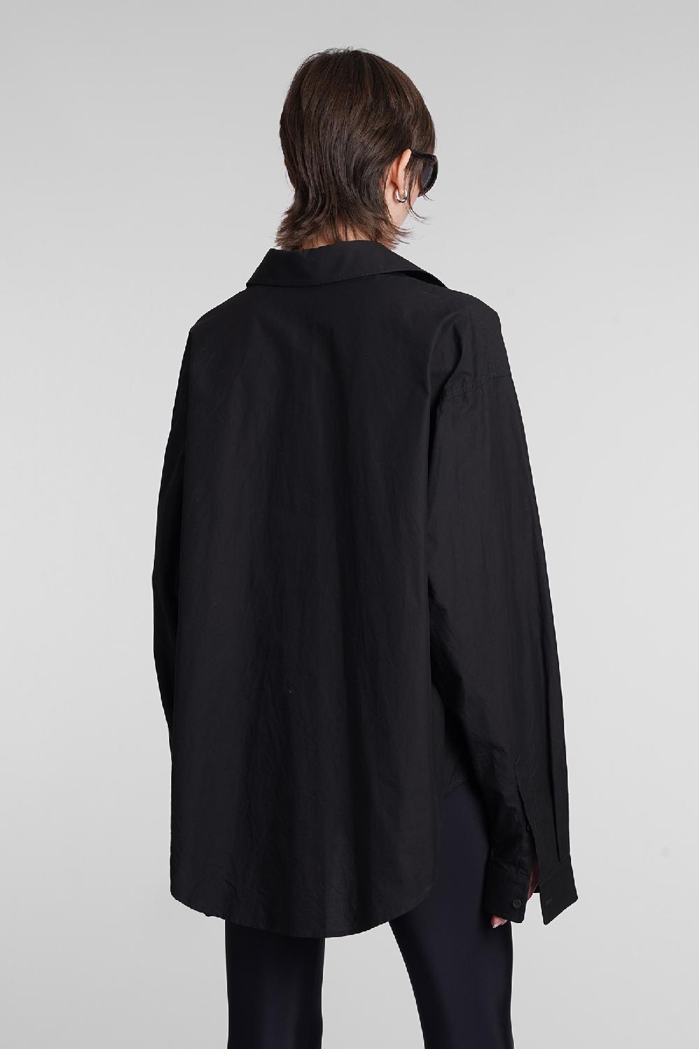 Deliberti Balenciaga Blusa in cotone nero cod. 398321 - Deliberti The Luxury Shopping In Vendita