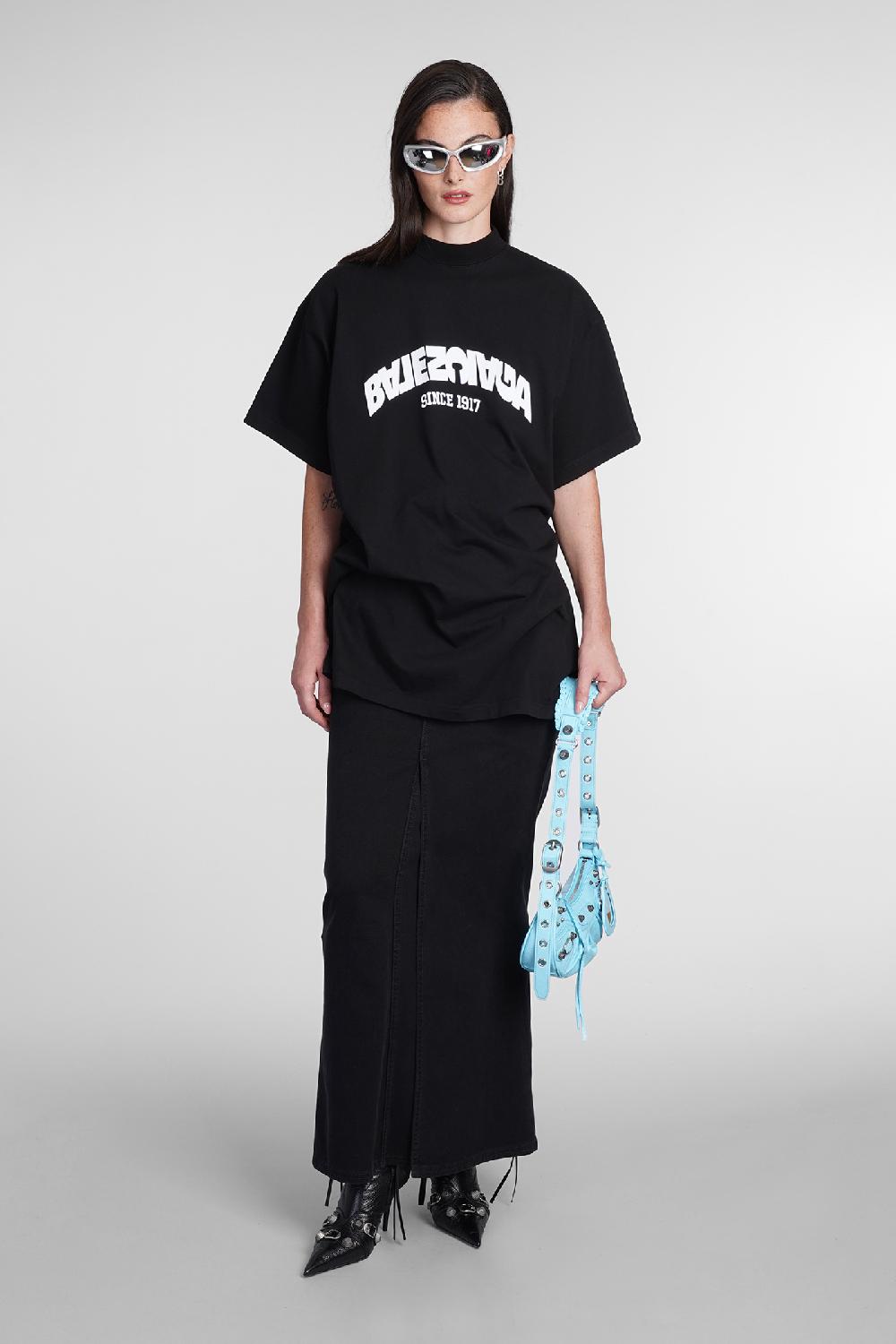 Deliberti Balenciaga T-shirt in cotone nero cod. 386203 - Deliberti The Luxury Shopping Vendita Economica