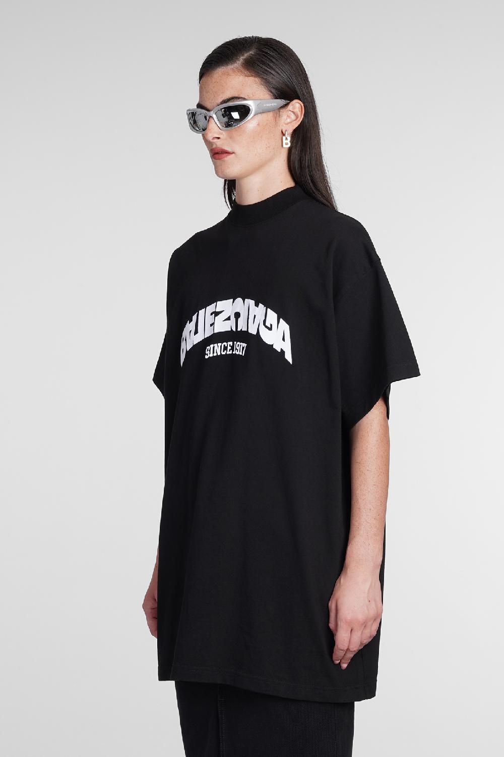 Deliberti Balenciaga T-shirt in cotone nero cod. 386203 - Deliberti The Luxury Shopping Vendita Economica
